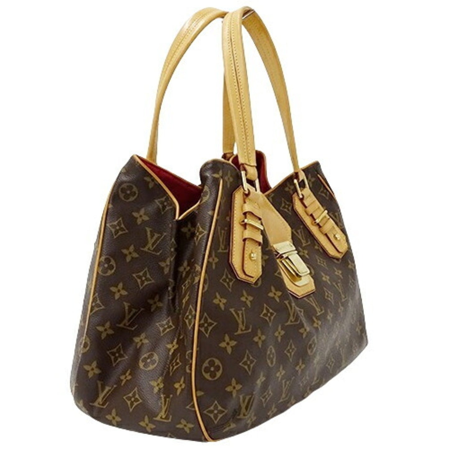 Louis Vuitton Greet, Brown, Canvas, handbag
