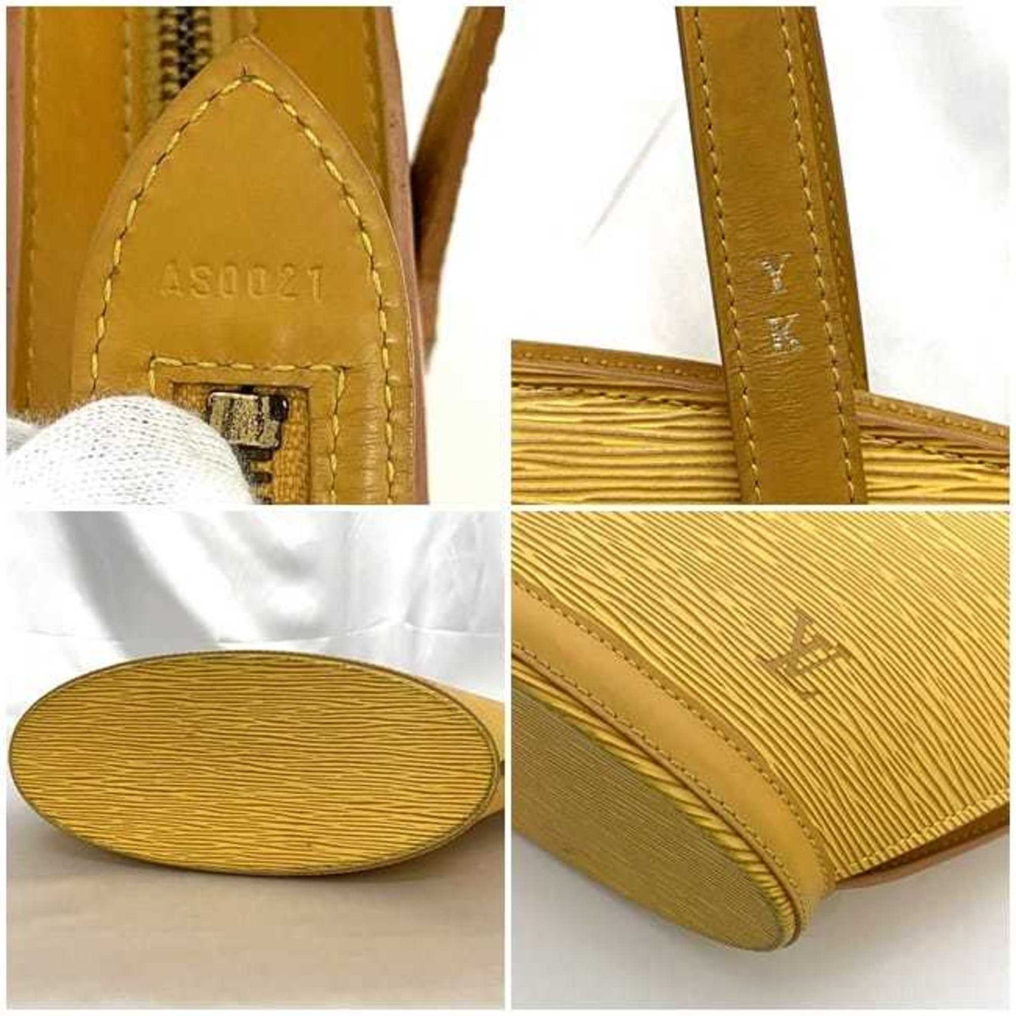 Louis Vuitton Saint Jacques, Yellow, Leather, tote