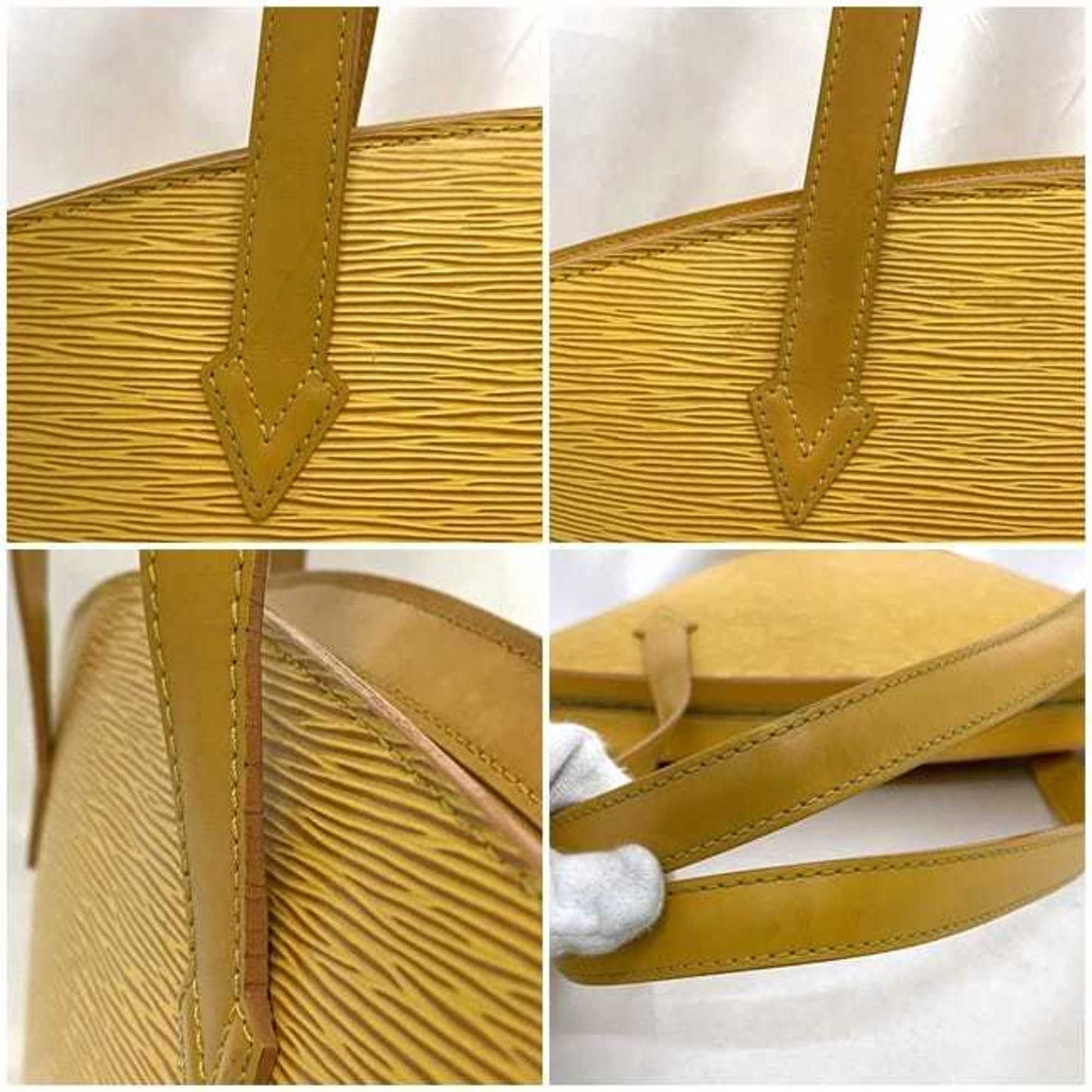 Louis Vuitton Saint Jacques, Yellow, Leather, tote