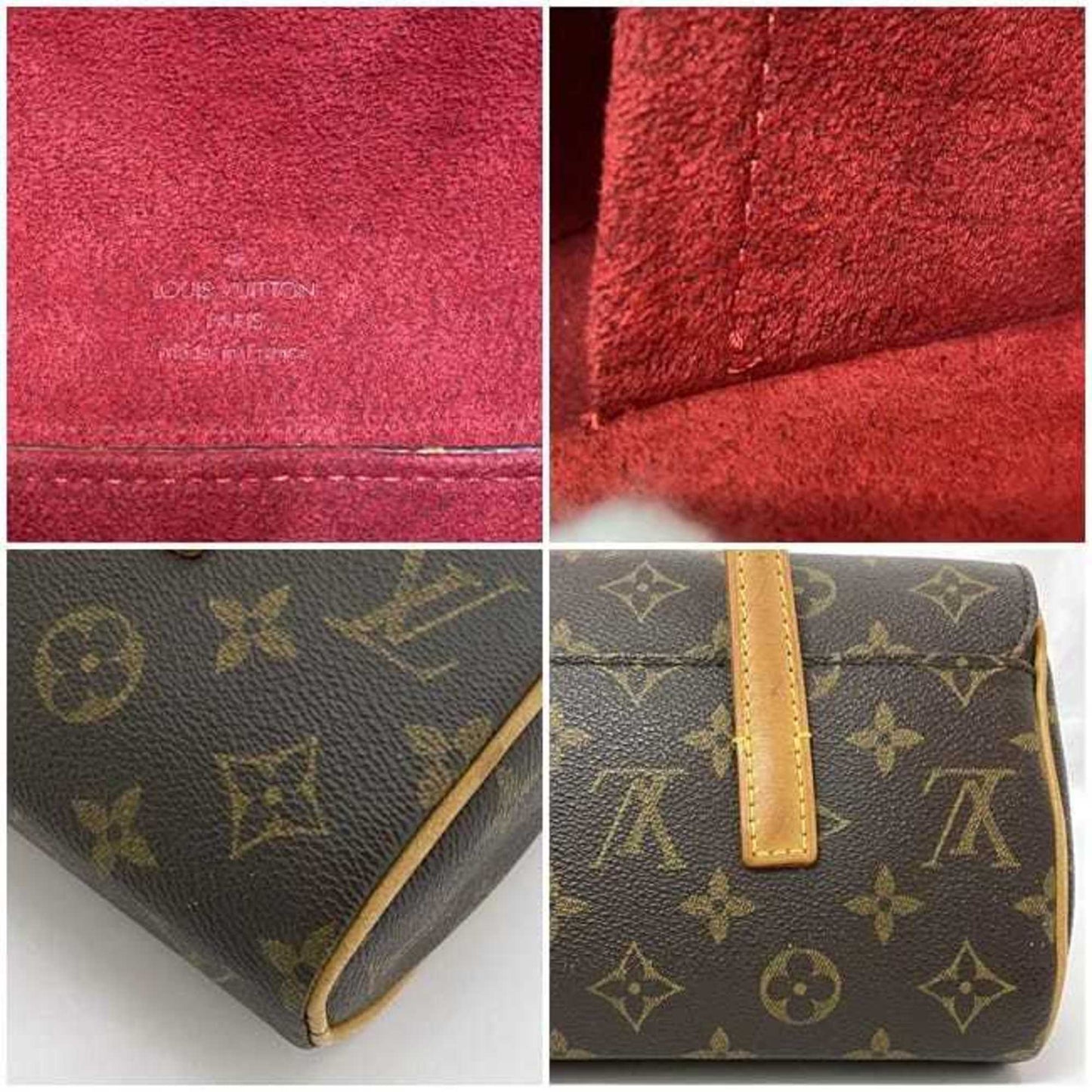Louis Vuitton Sonatine, Brown, Canvas, handbag