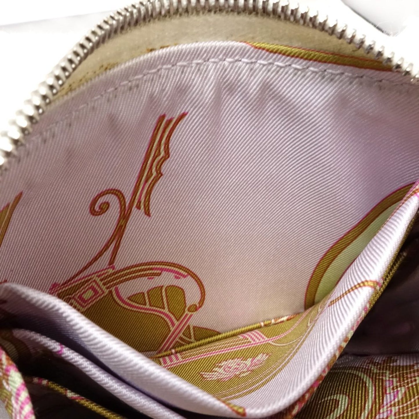 Hermès Silk'In, Ecru, Leather, wallet