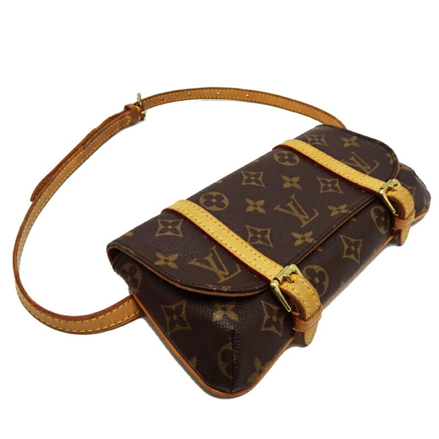Louis Vuitton Marelle, Brown, Canvas, clutch