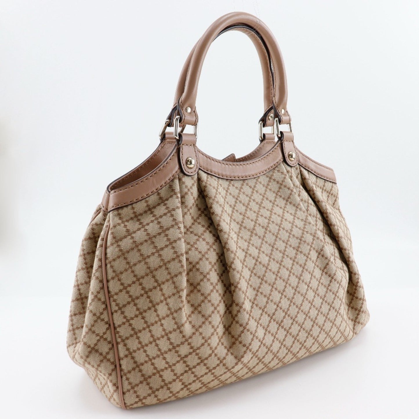 Gucci Sukey, Brown, Canvas, tote