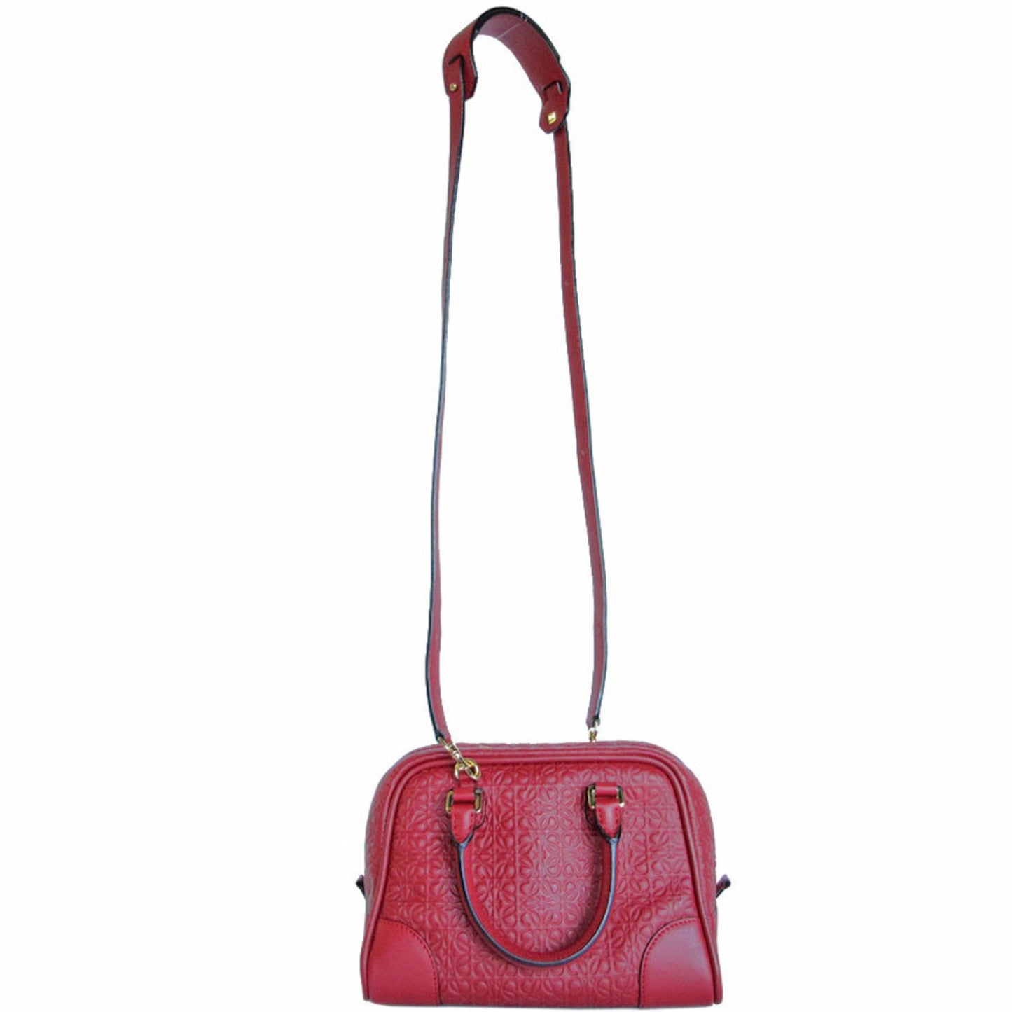 Loewe Amazona 75, Red, Leather, handbag
