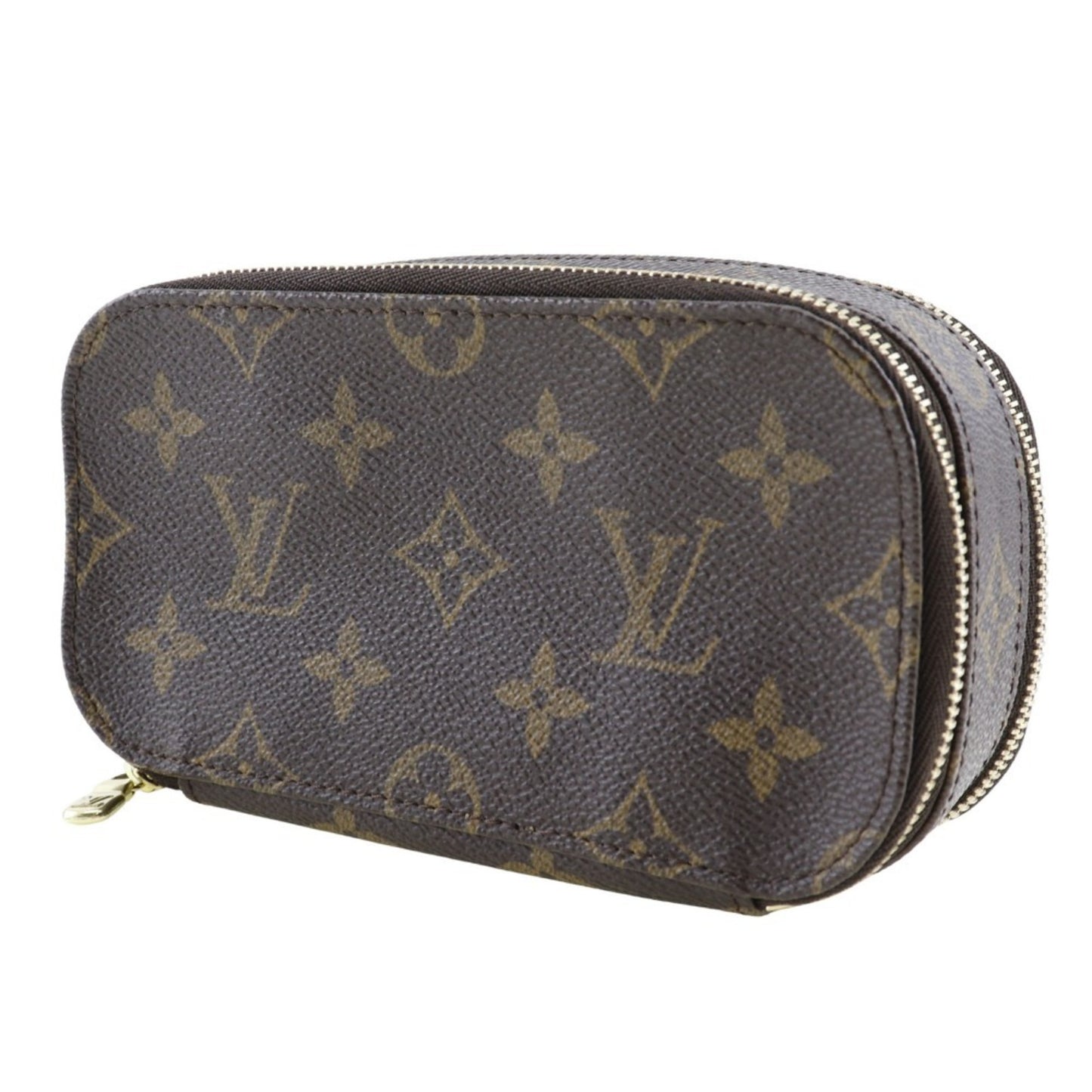 Louis Vuitton Trousse brush PM, Brown, Canvas, clutch