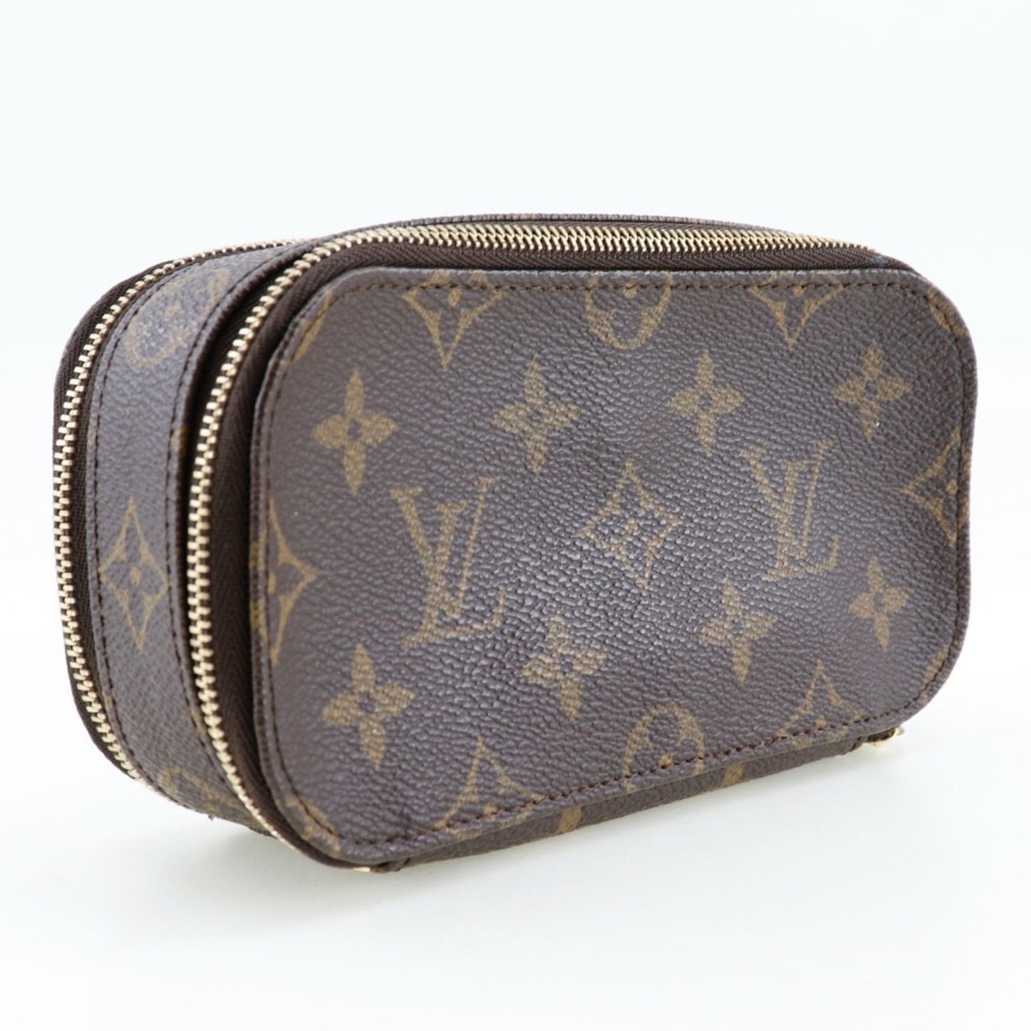 Louis Vuitton Trousse brush PM, Brown, Canvas, clutch