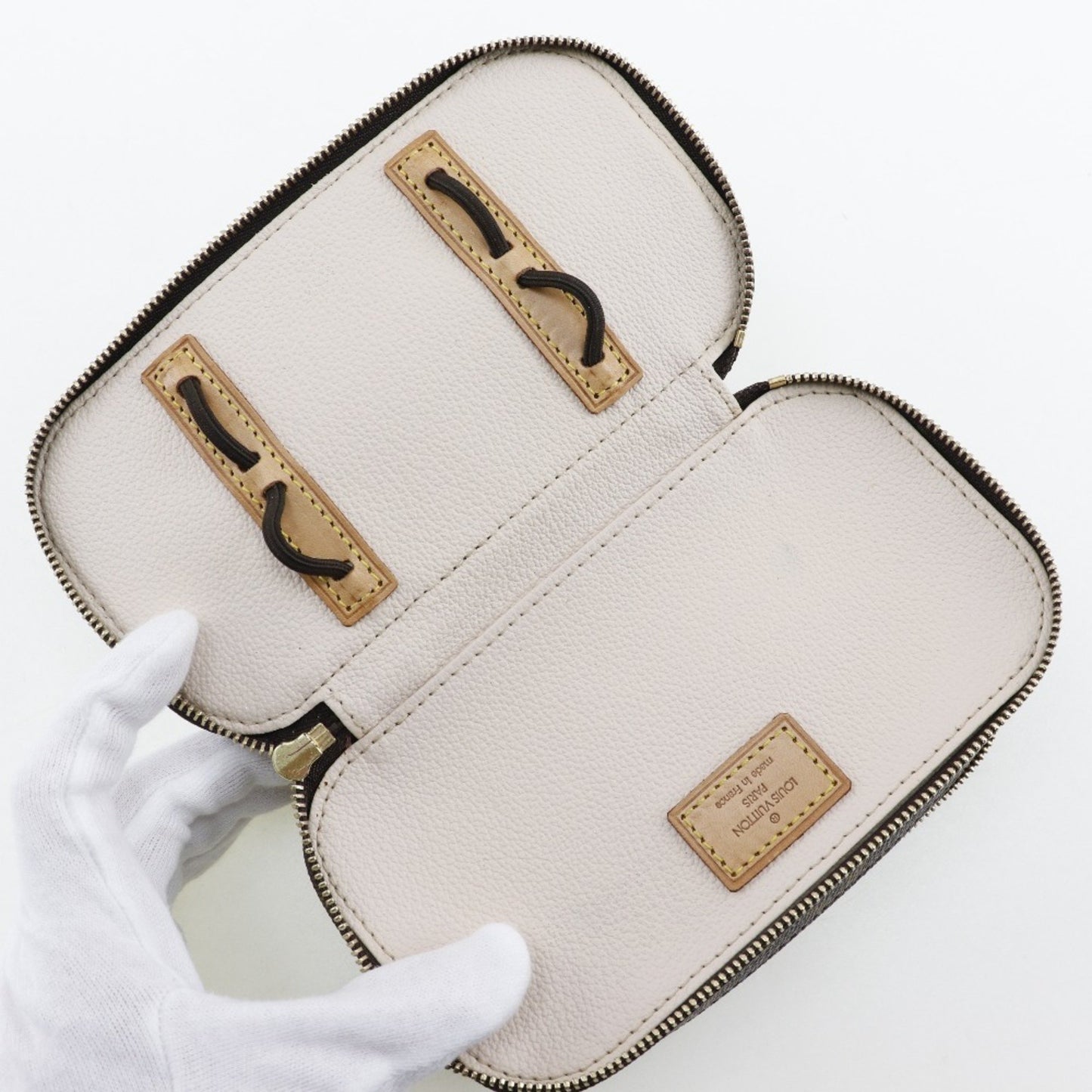 Louis Vuitton Trousse brush PM, Brown, Canvas, clutch