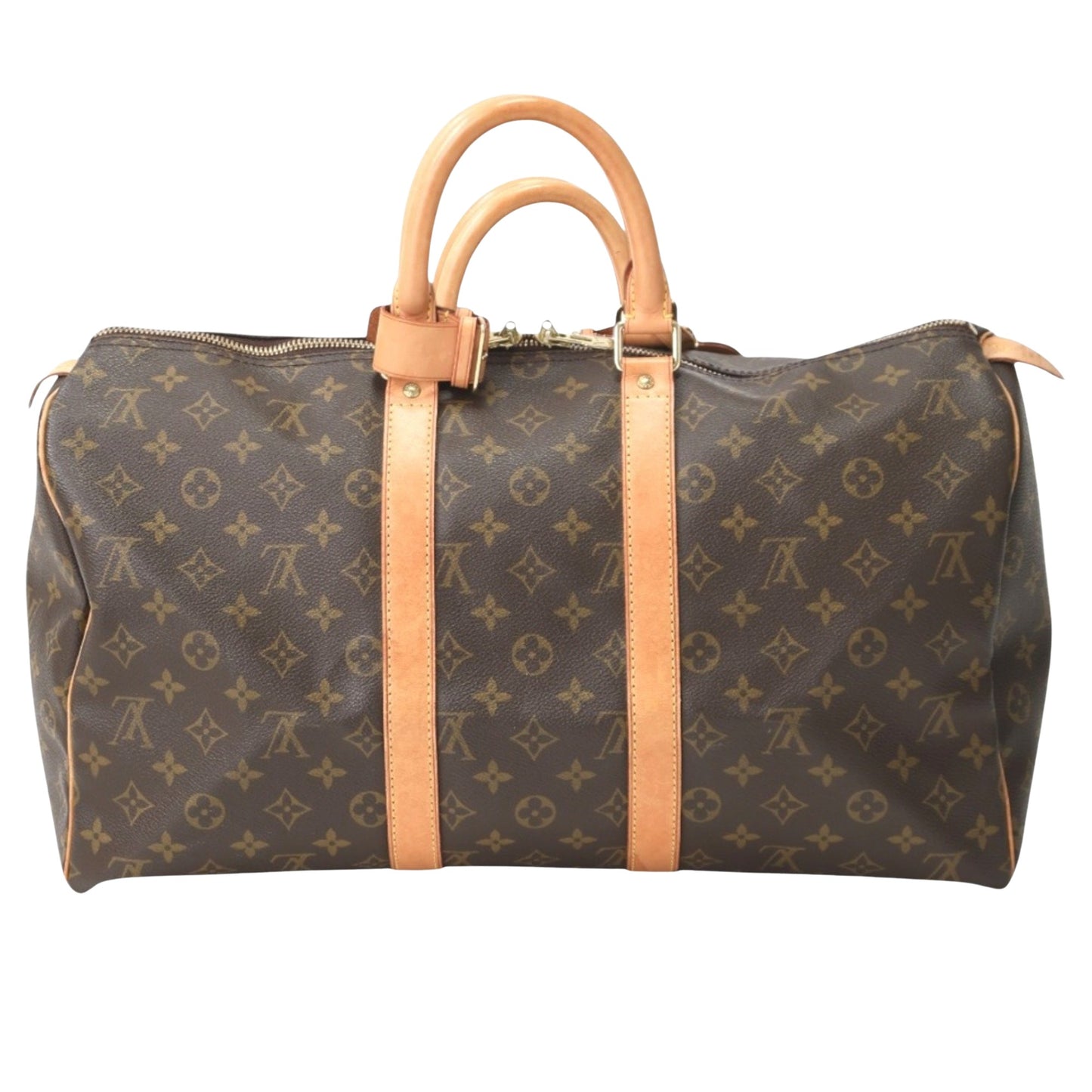Louis Vuitton Keepall 45, Brown, Canvas, travel
