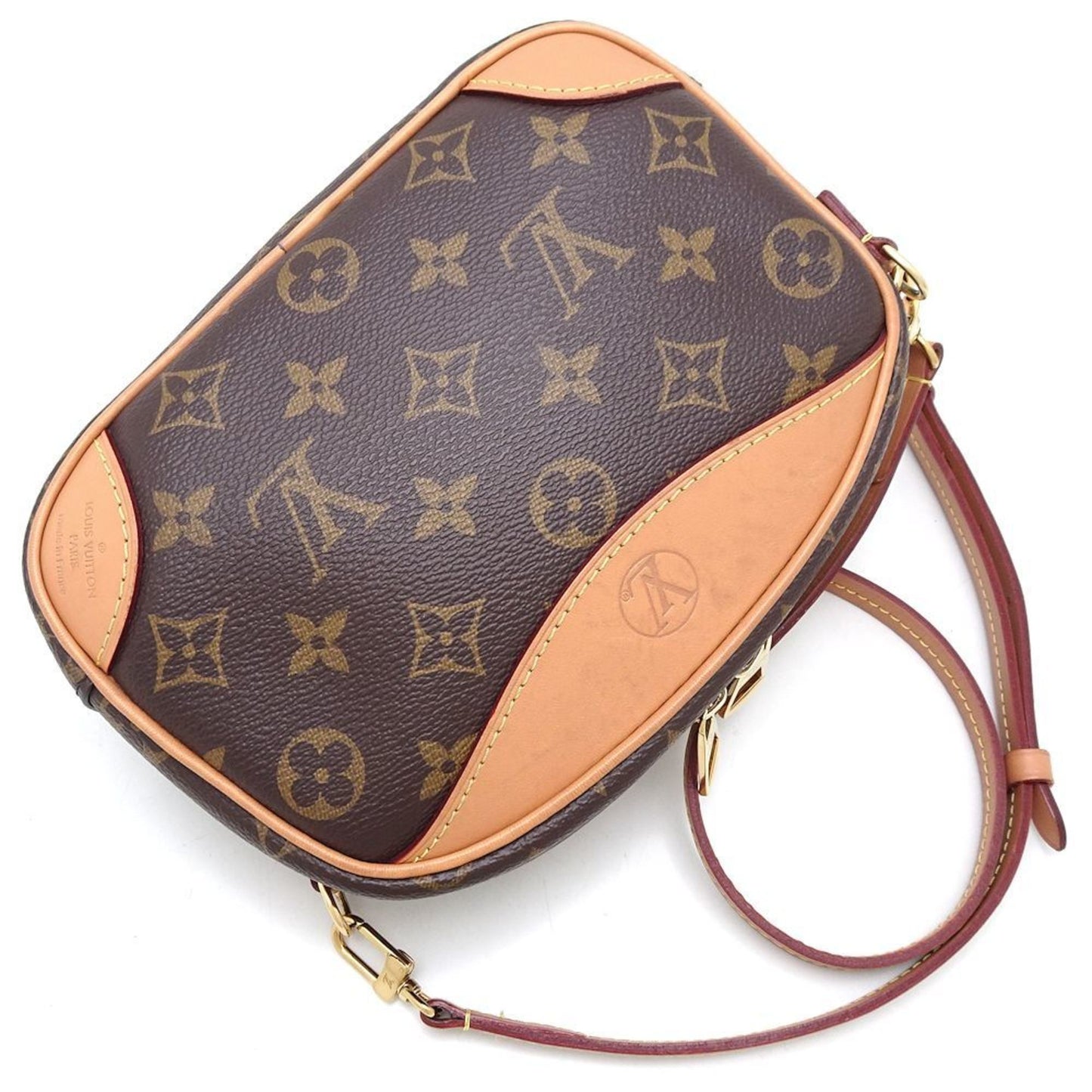 Louis Vuitton Deauville, Brown, Canvas, shoulder