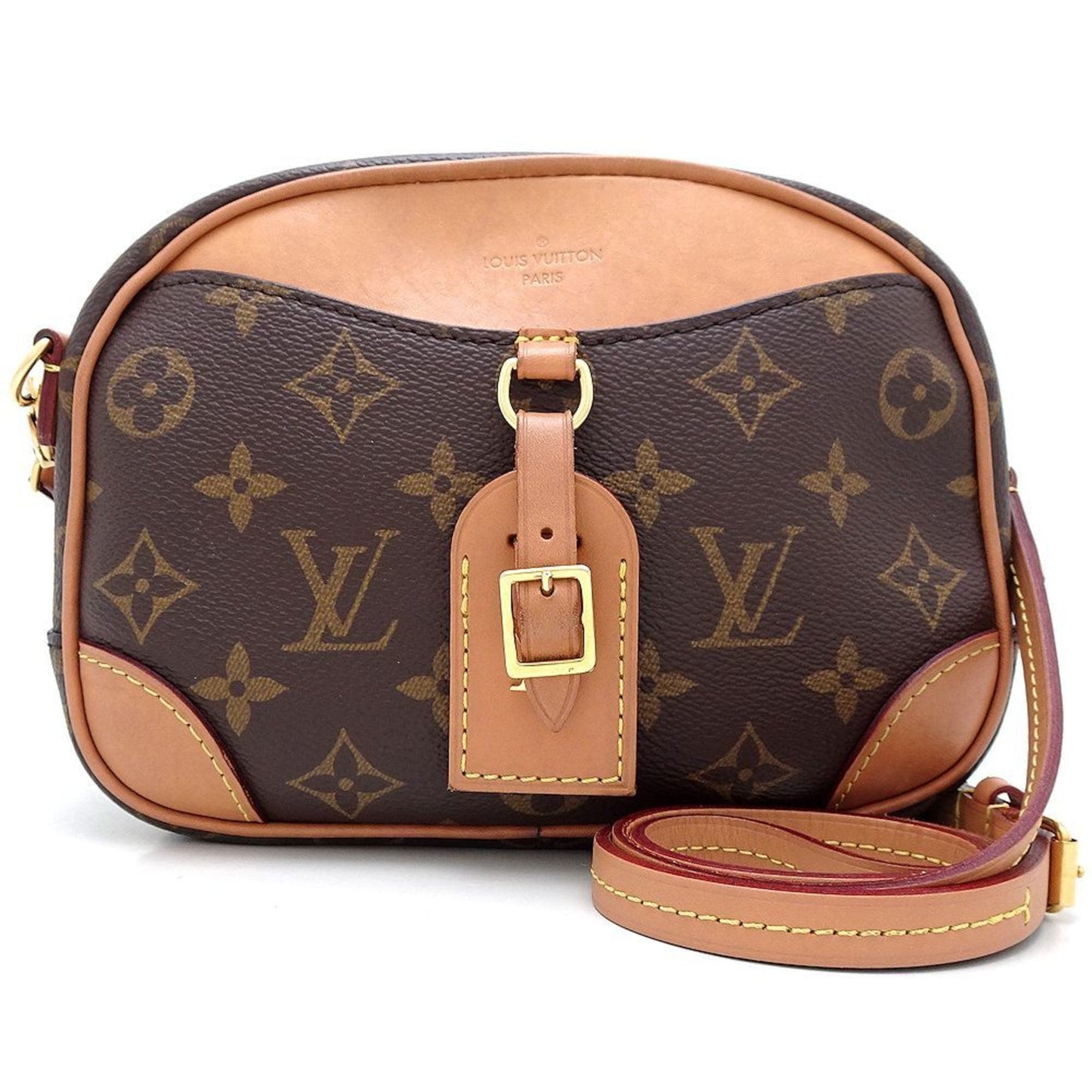 Louis Vuitton Deauville, Brown, Canvas, shoulder