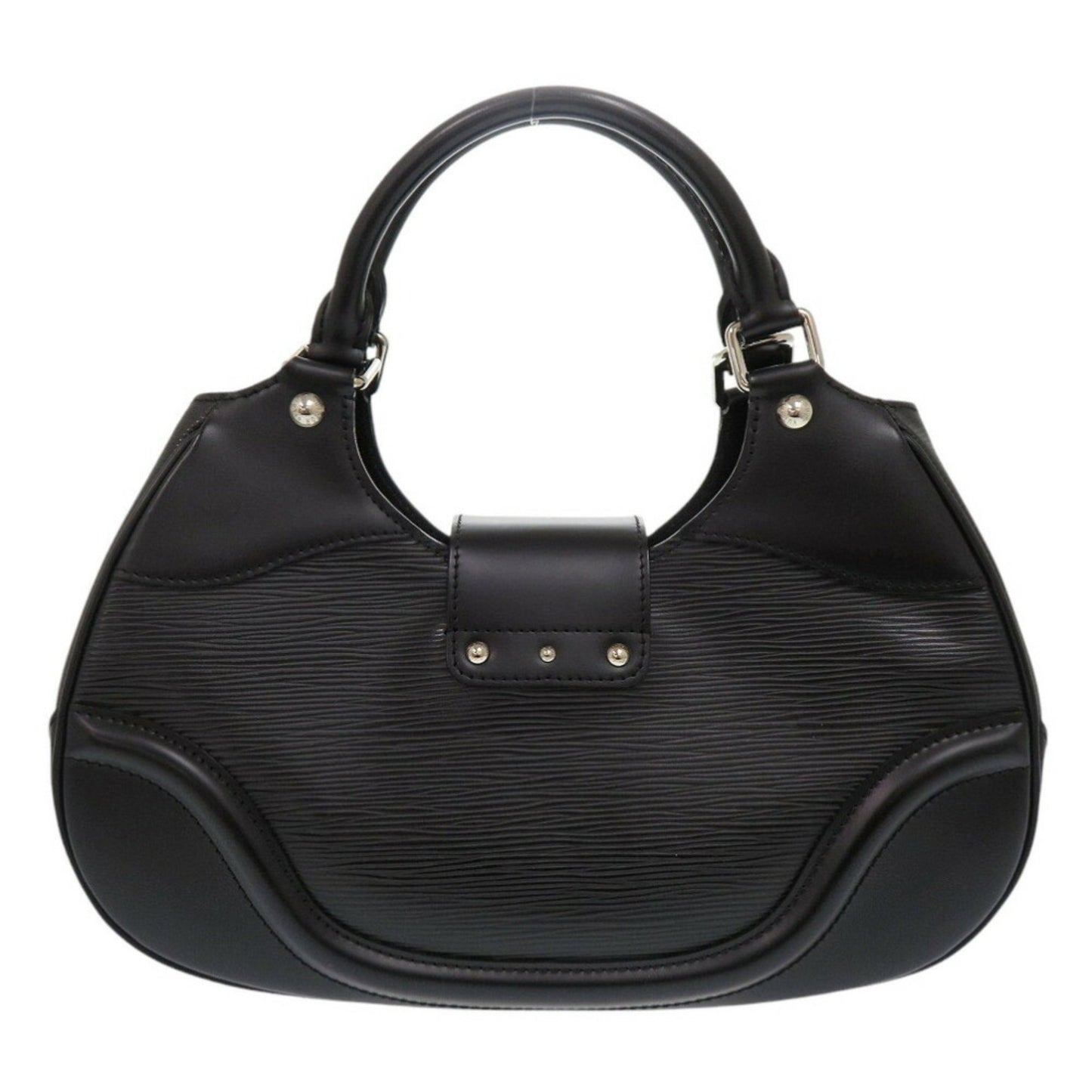 Louis Vuitton Montaigne, Black, Leather, handbag