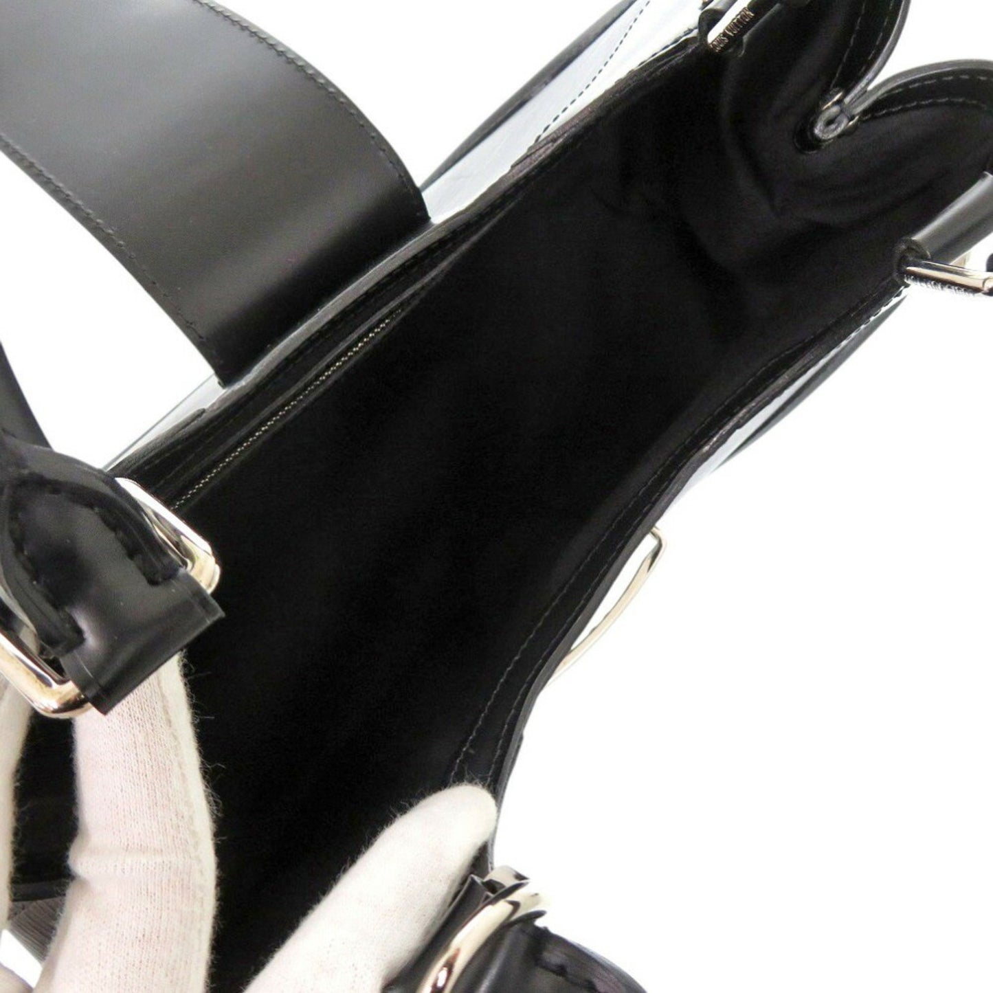 Louis Vuitton Montaigne, Black, Leather, handbag