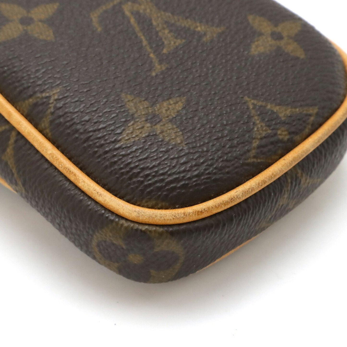 Louis Vuitton Tulum, Brown, Canvas, clutch