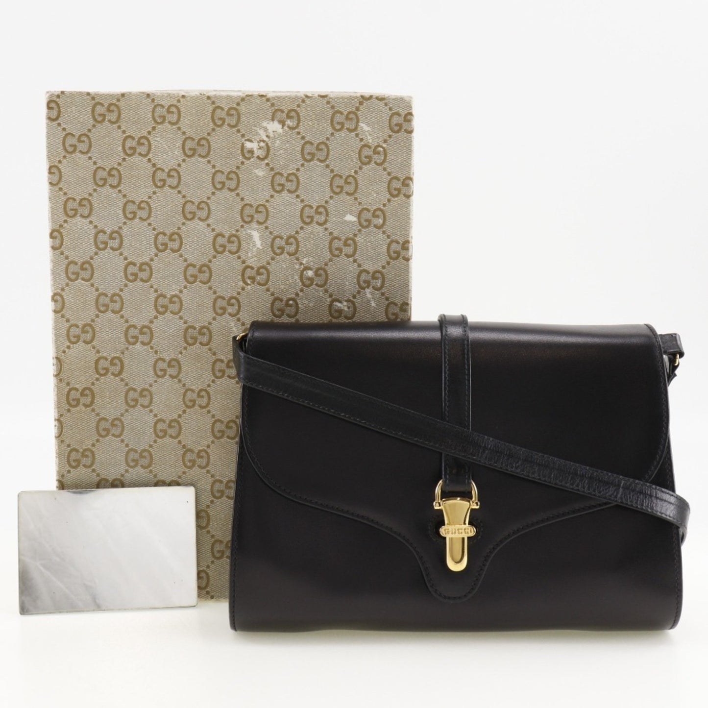 Gucci, Black, Leather, shoulder