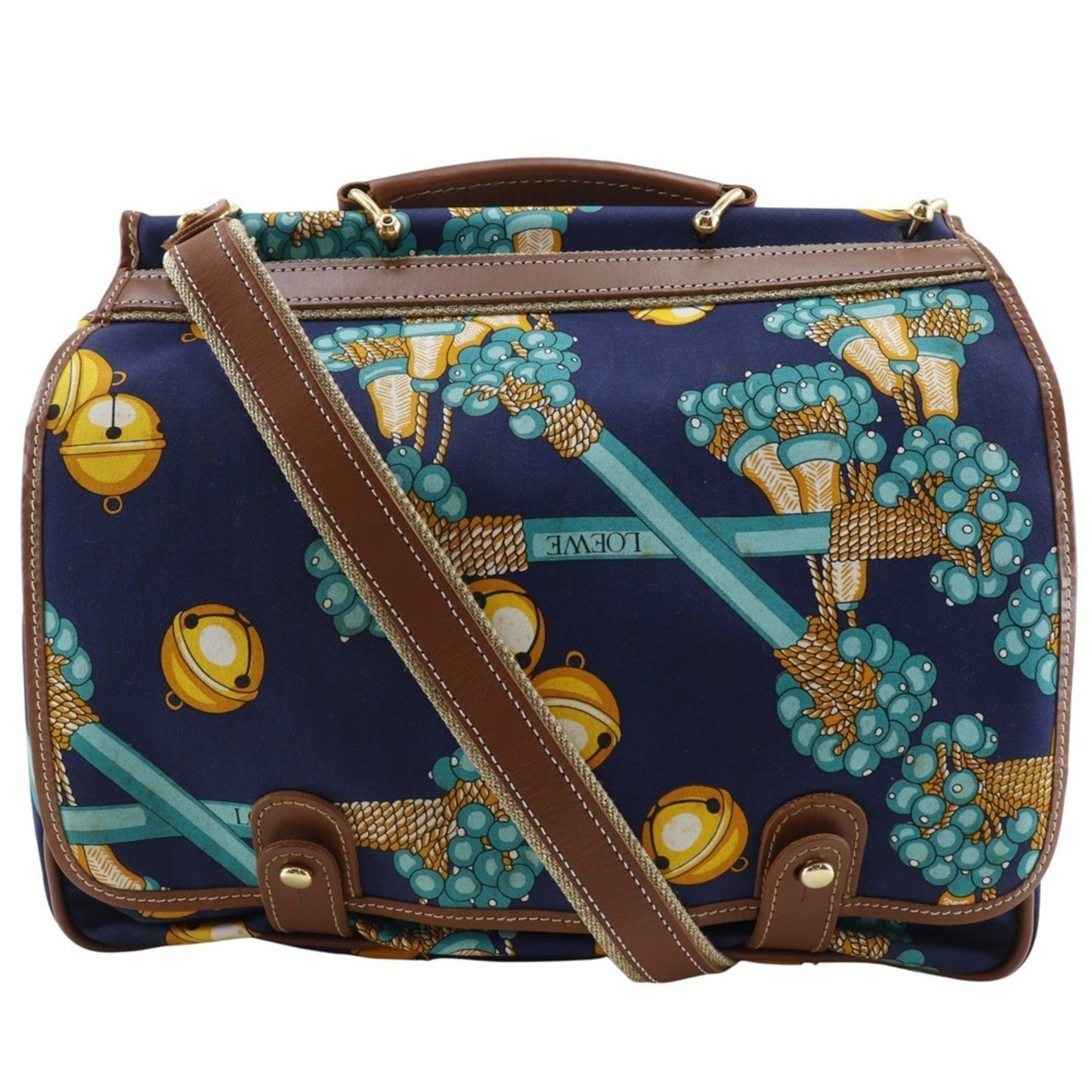 Loewe, Navy, Canvas, shoulder