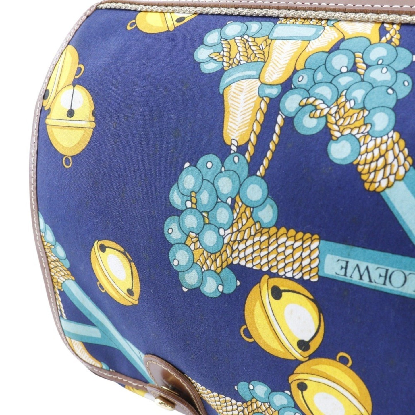 Loewe, Navy, Canvas, shoulder