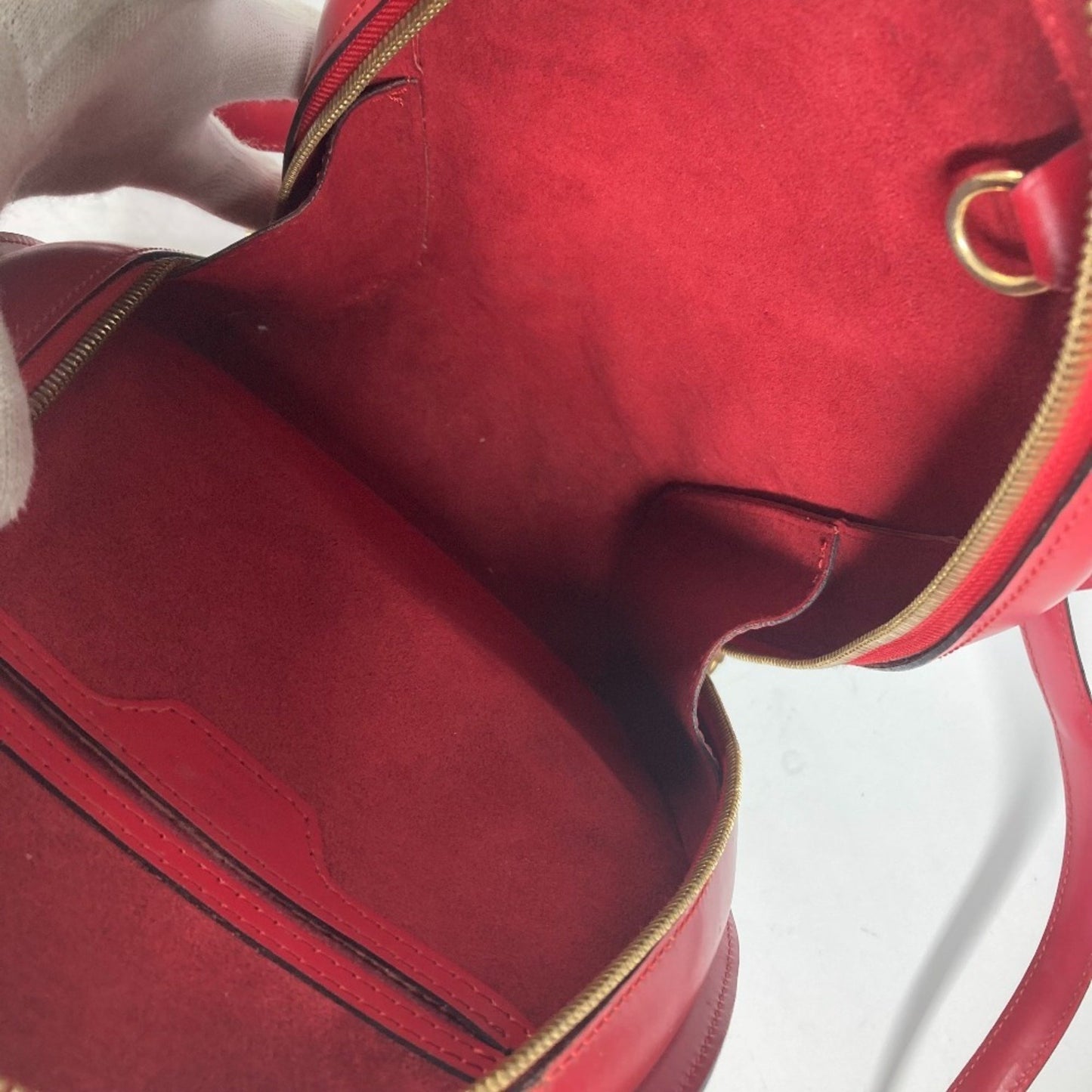 Louis Vuitton, Red, Leather, backpack