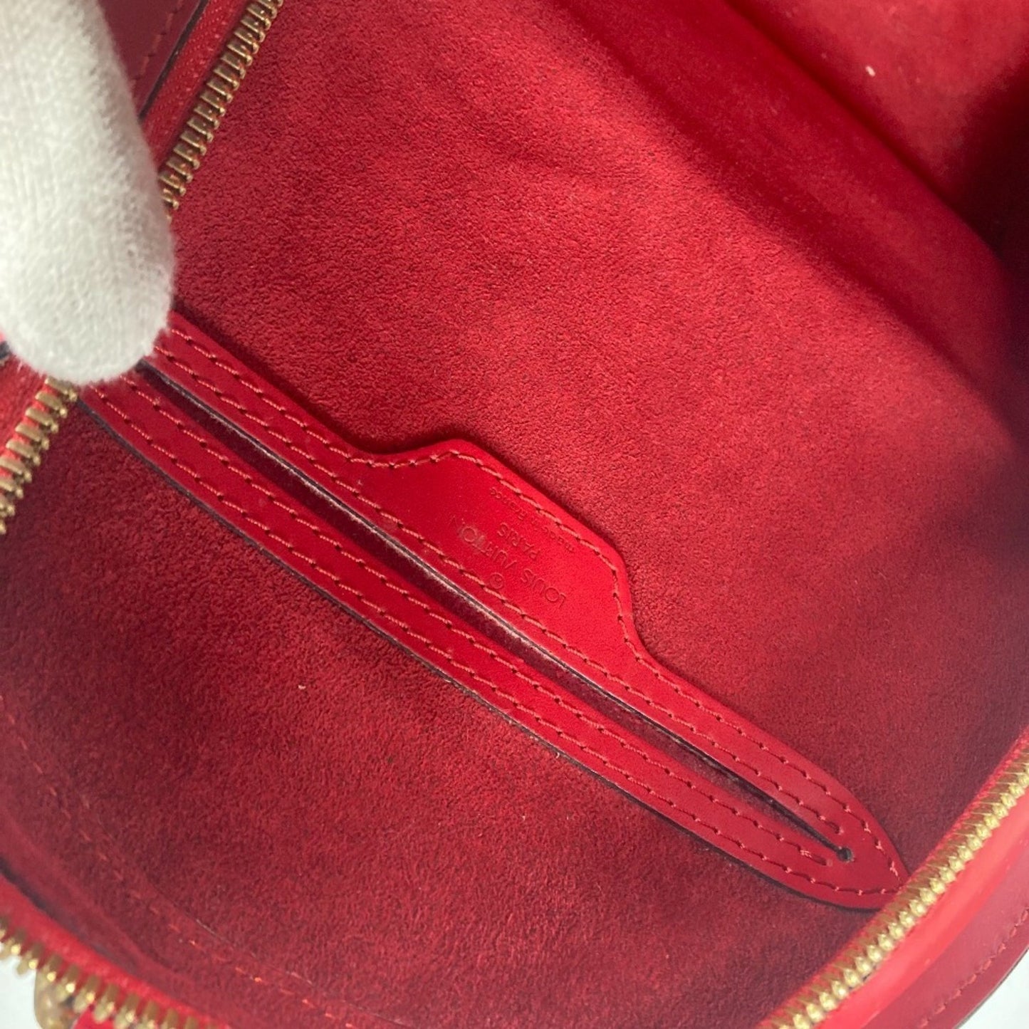 Louis Vuitton, Red, Leather, backpack