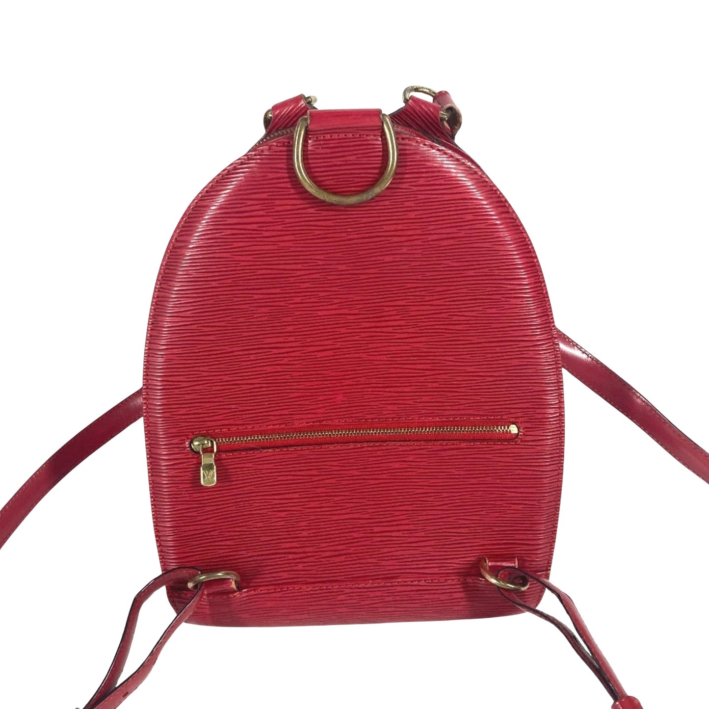 Louis Vuitton, Red, Leather, backpack