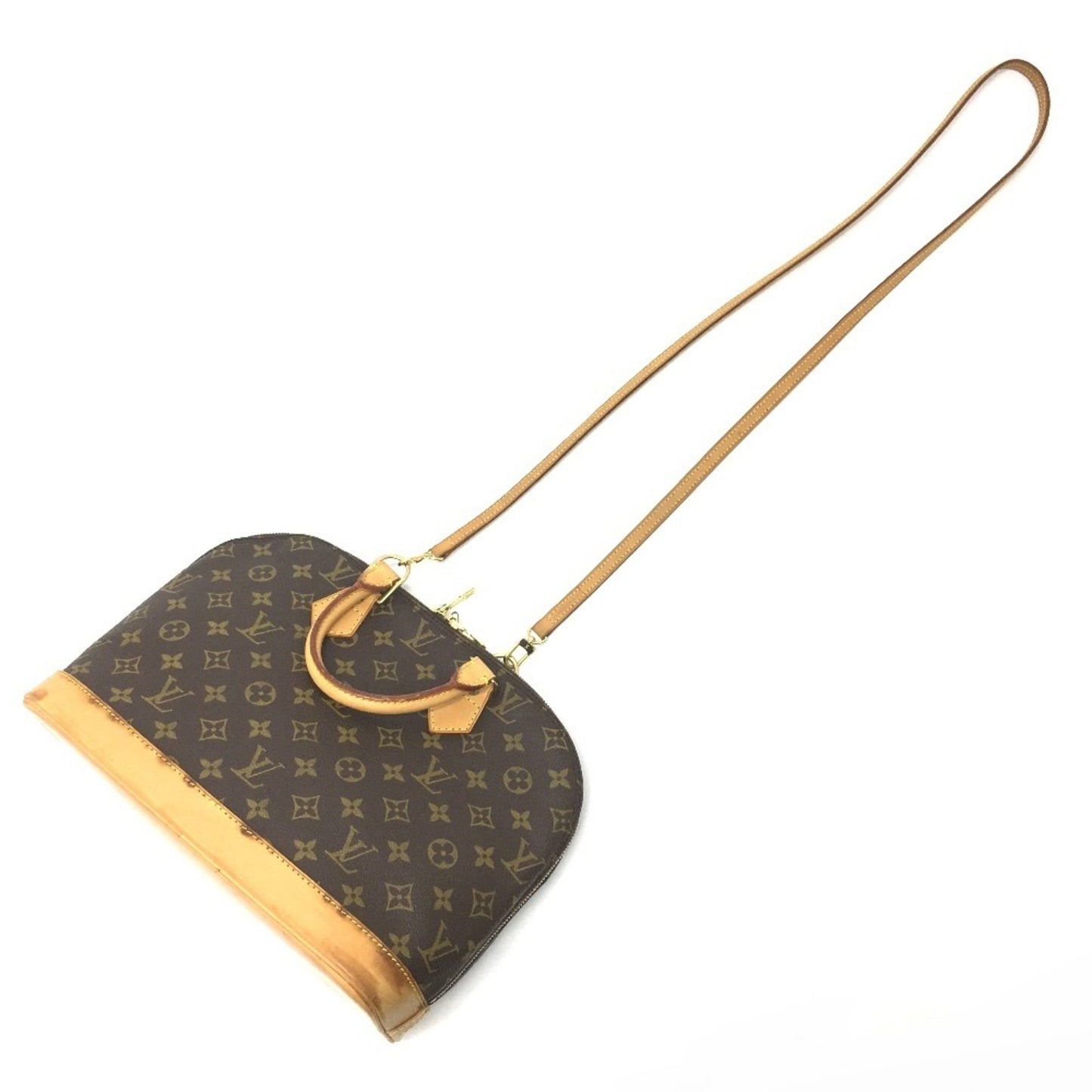 Louis Vuitton Alma, Brown, Canvas, handbag