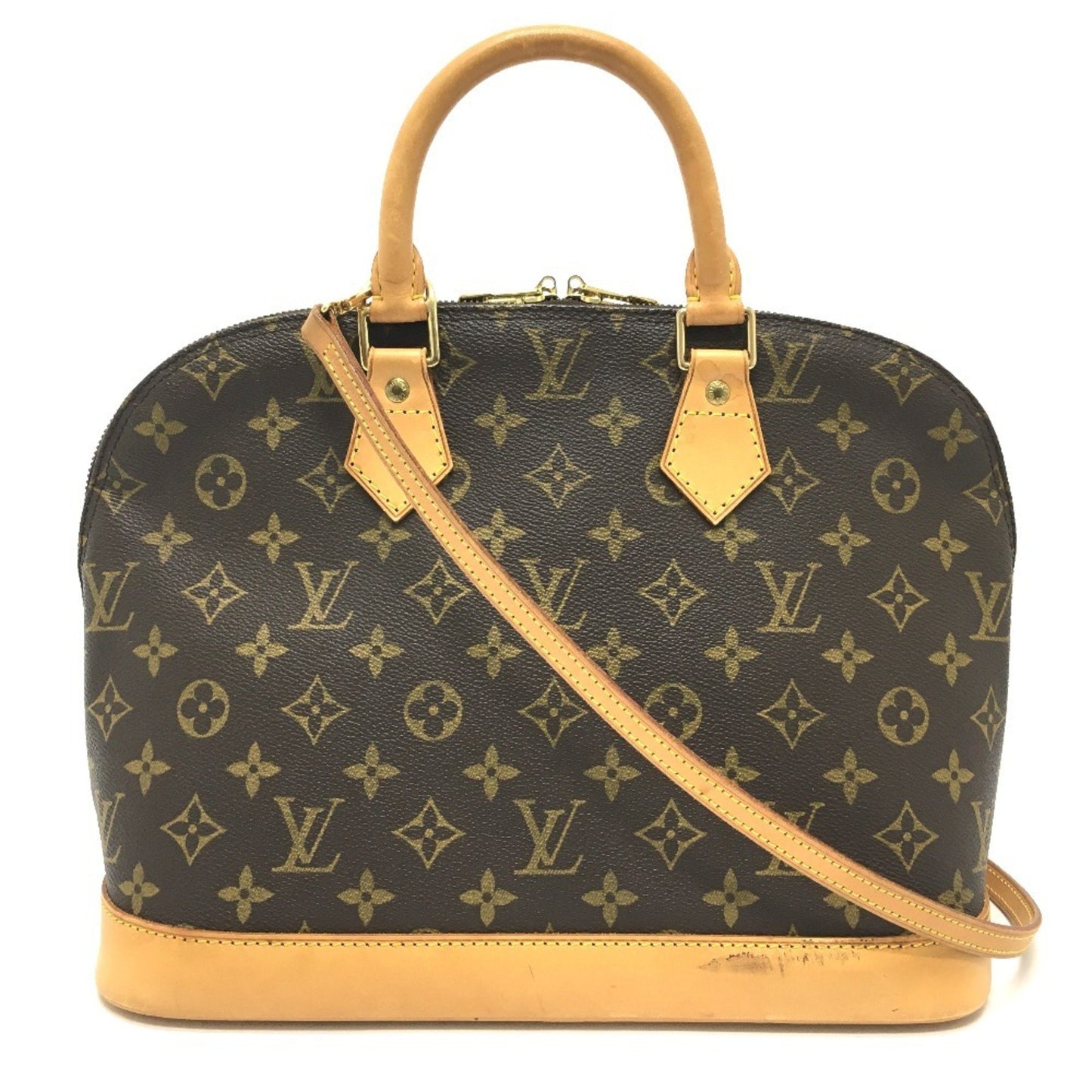 Louis Vuitton Alma, Brown, Canvas, handbag