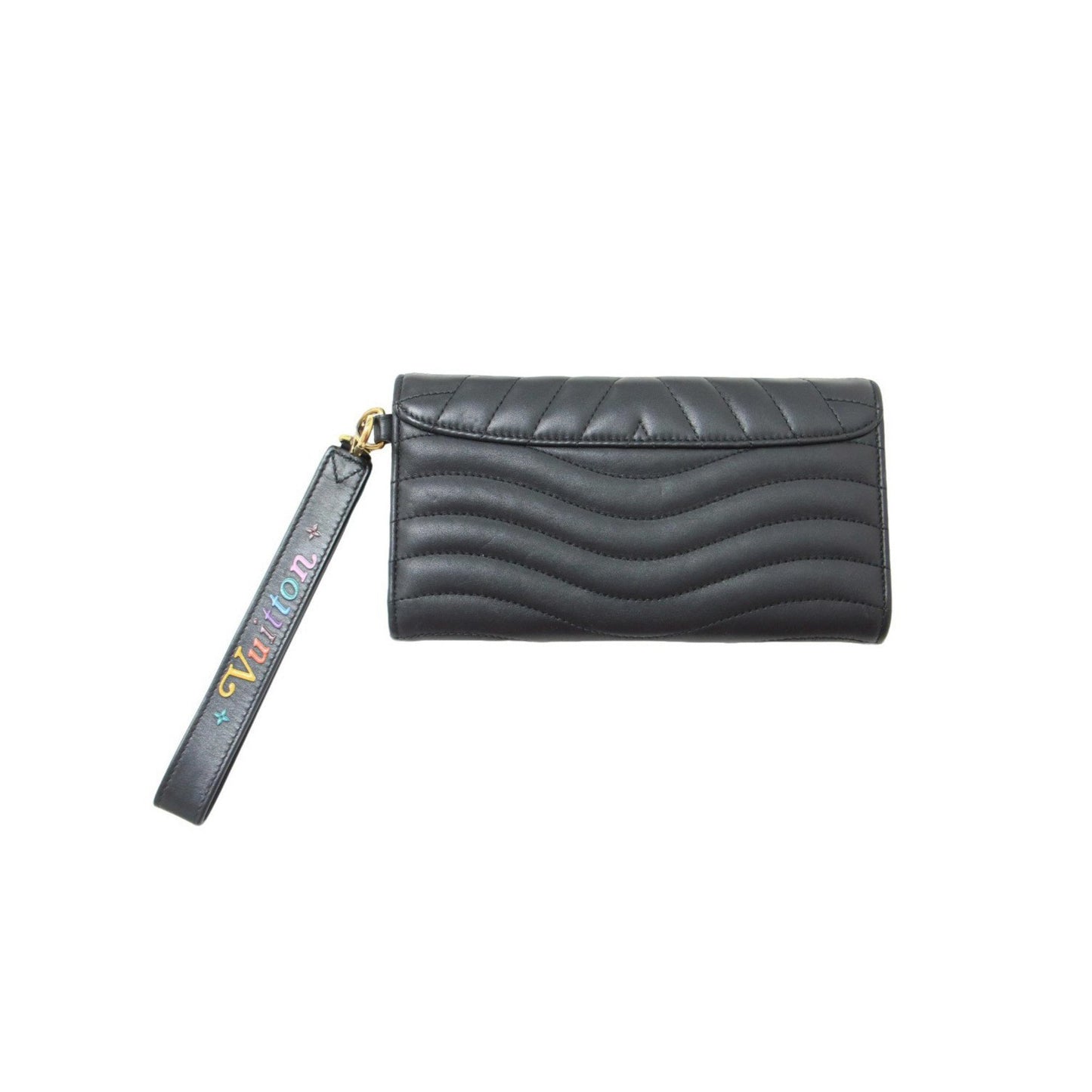 Louis Vuitton New Wave, Black, Leather, wallet