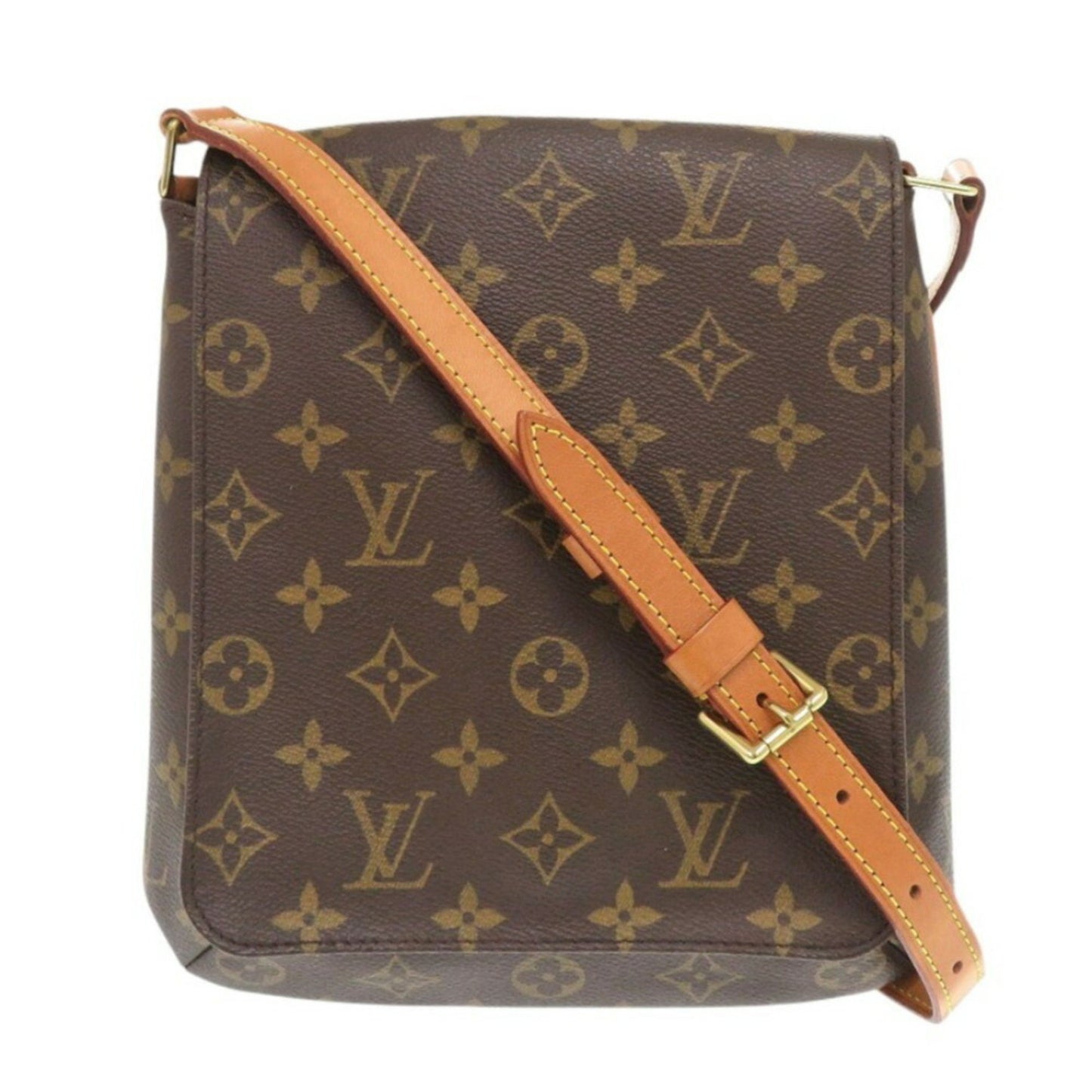 Louis Vuitton Musette Salsa, Brown, Canvas, shoulder