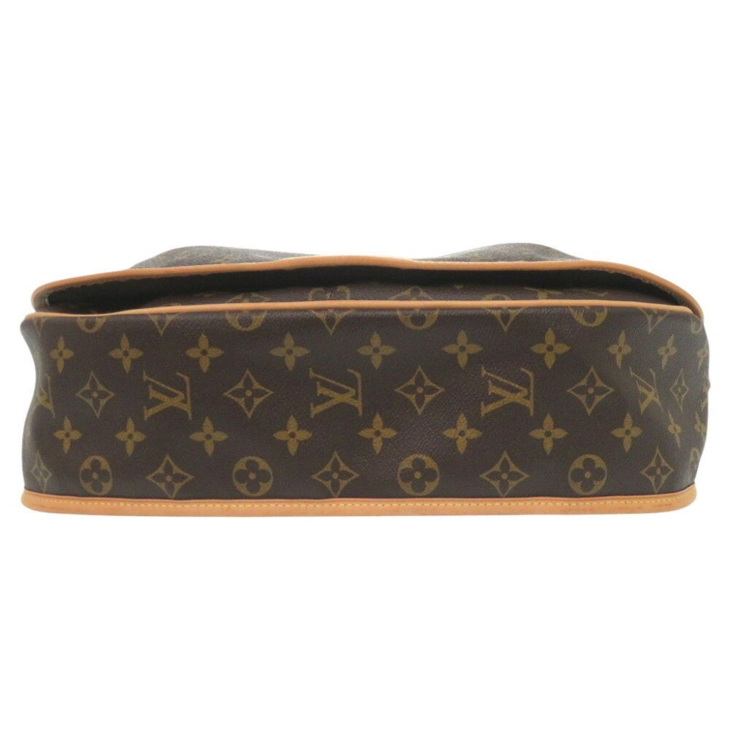 Louis Vuitton Menilmontant, Brown, Canvas, shoulder
