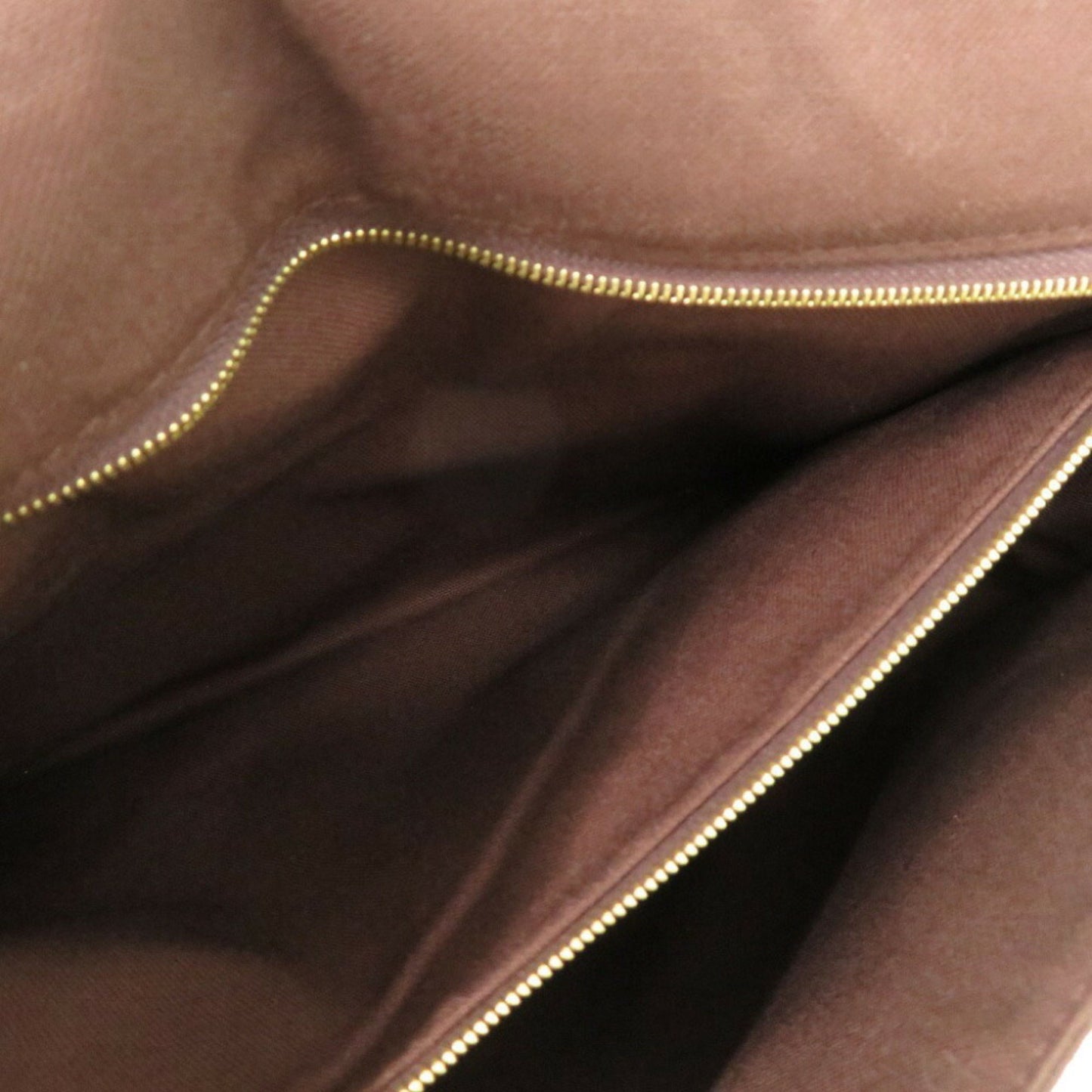 Louis Vuitton Menilmontant, Brown, Canvas, shoulder