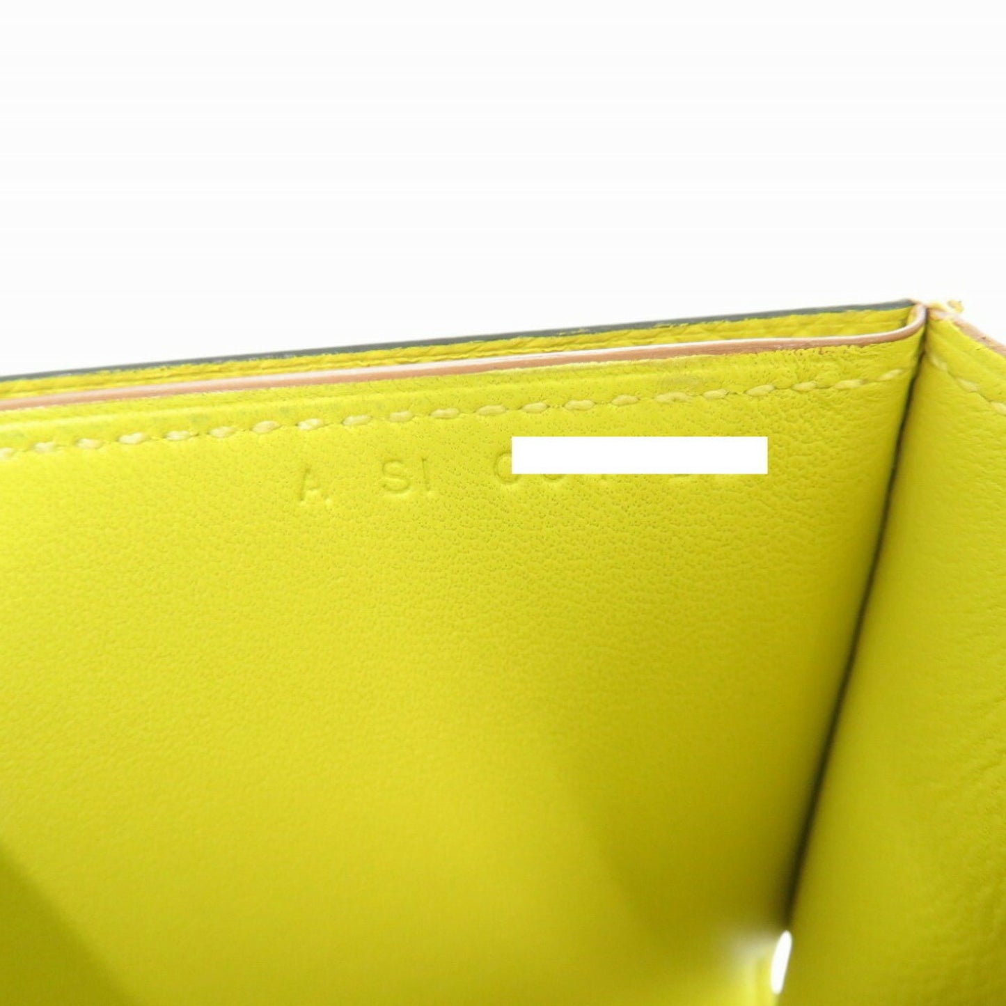 Hermès Passant, Yellow, Leather, wallet