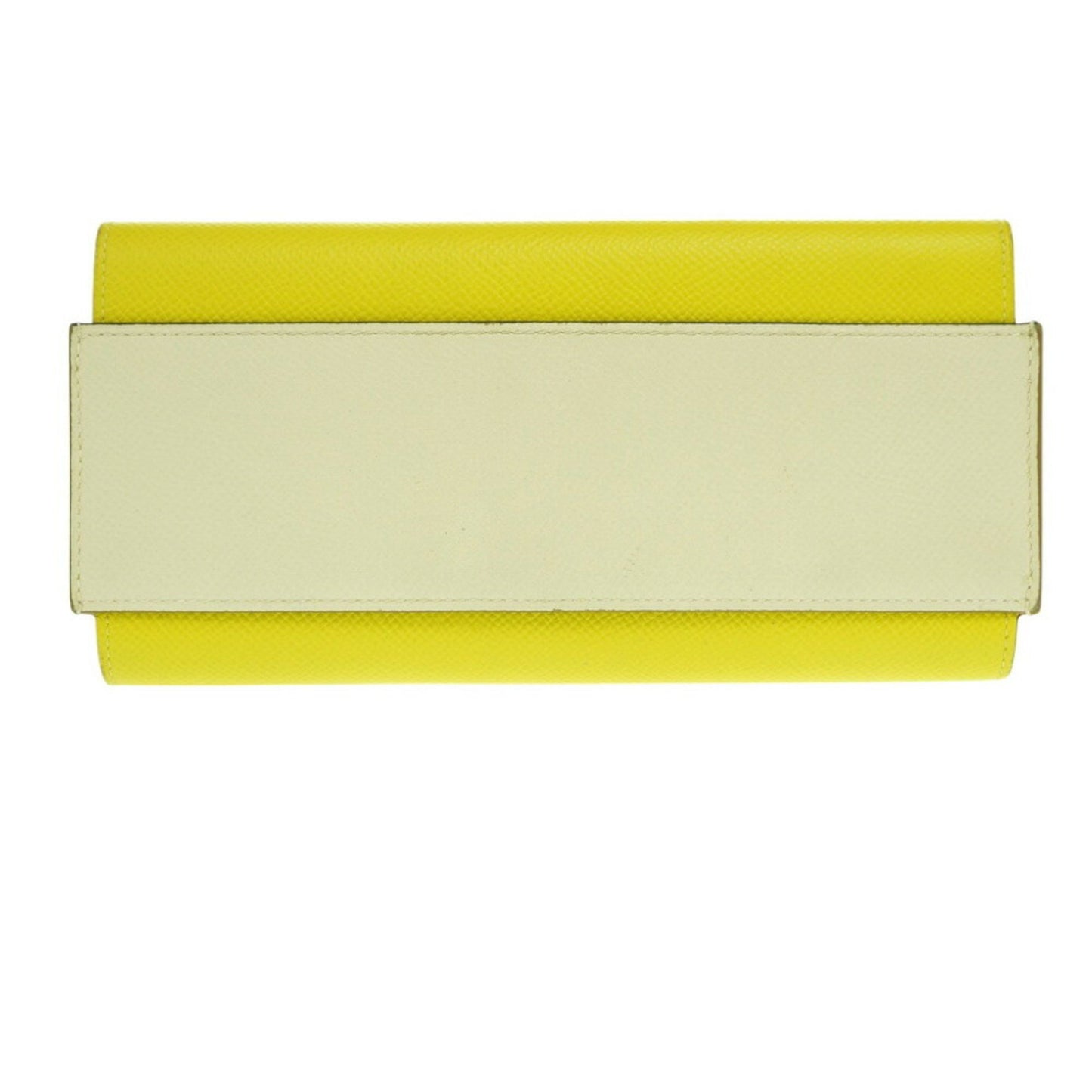 Hermès Passant, Yellow, Leather, wallet