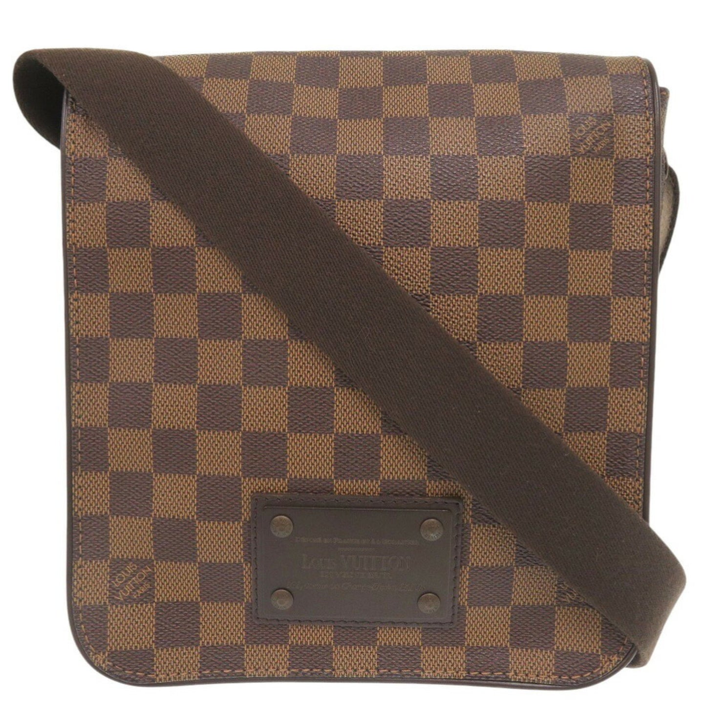Louis Vuitton Brooklyn, Brown, Canvas, shoulder