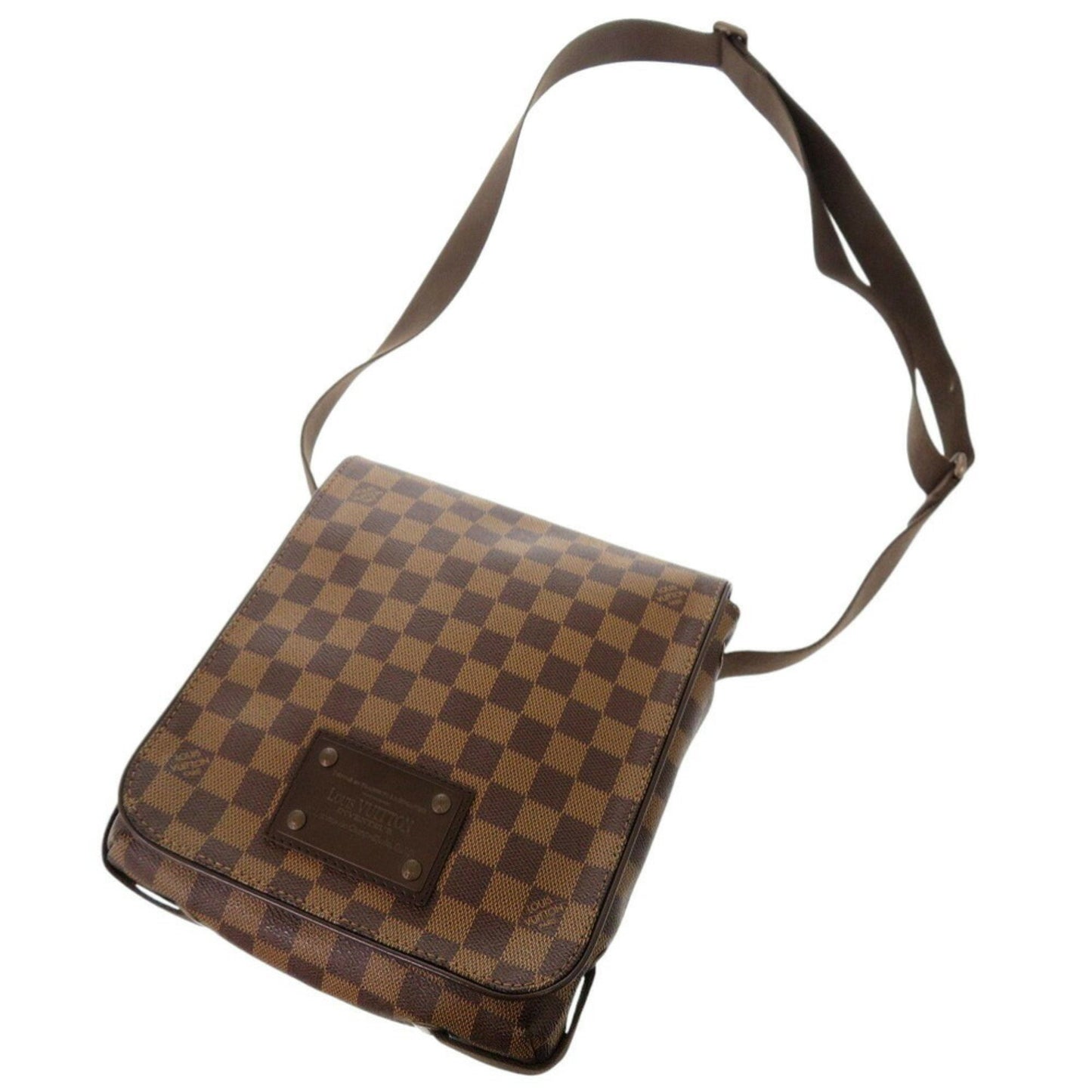 Louis Vuitton Brooklyn, Brown, Canvas, shoulder