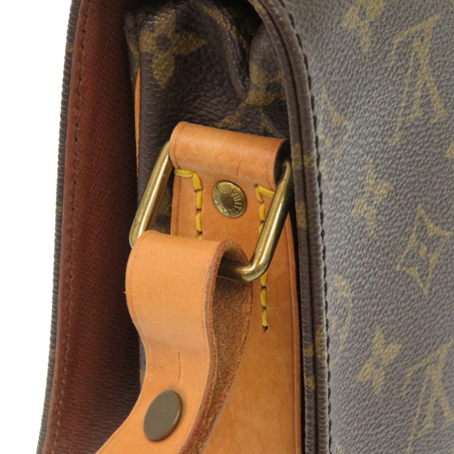 Louis Vuitton Cartouchiere, Brown, Canvas, shoulder