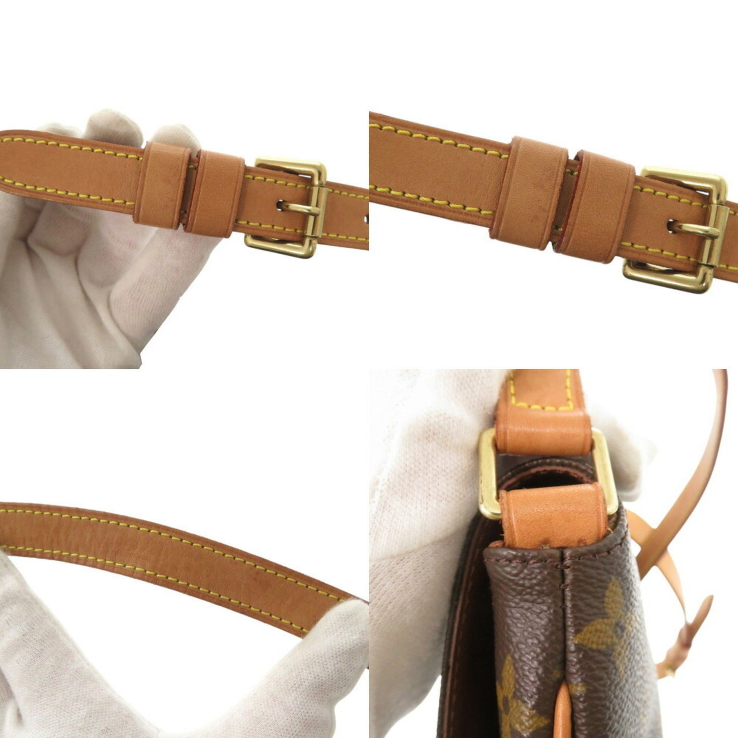 Louis Vuitton Musette Salsa, Brown, Canvas, shoulder