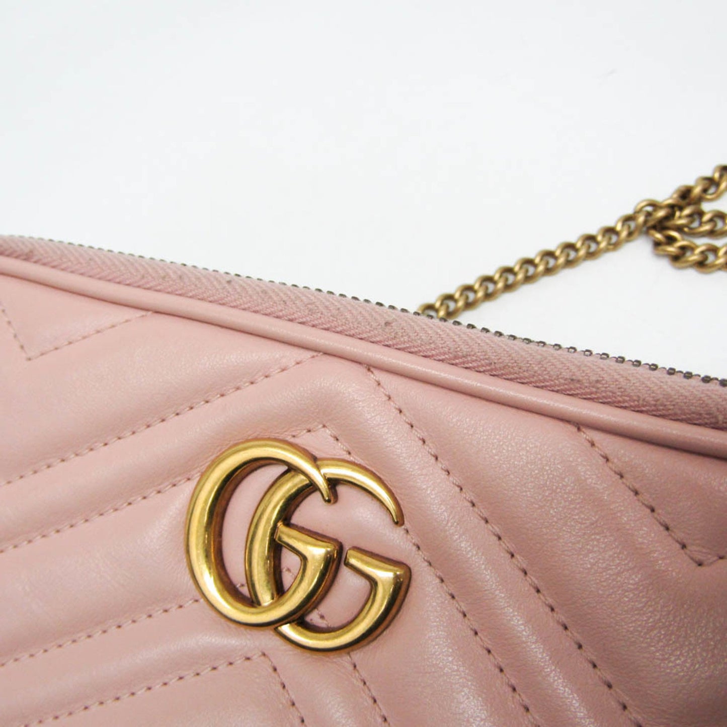 Gucci Marmont, Pink, Leather, shoulder