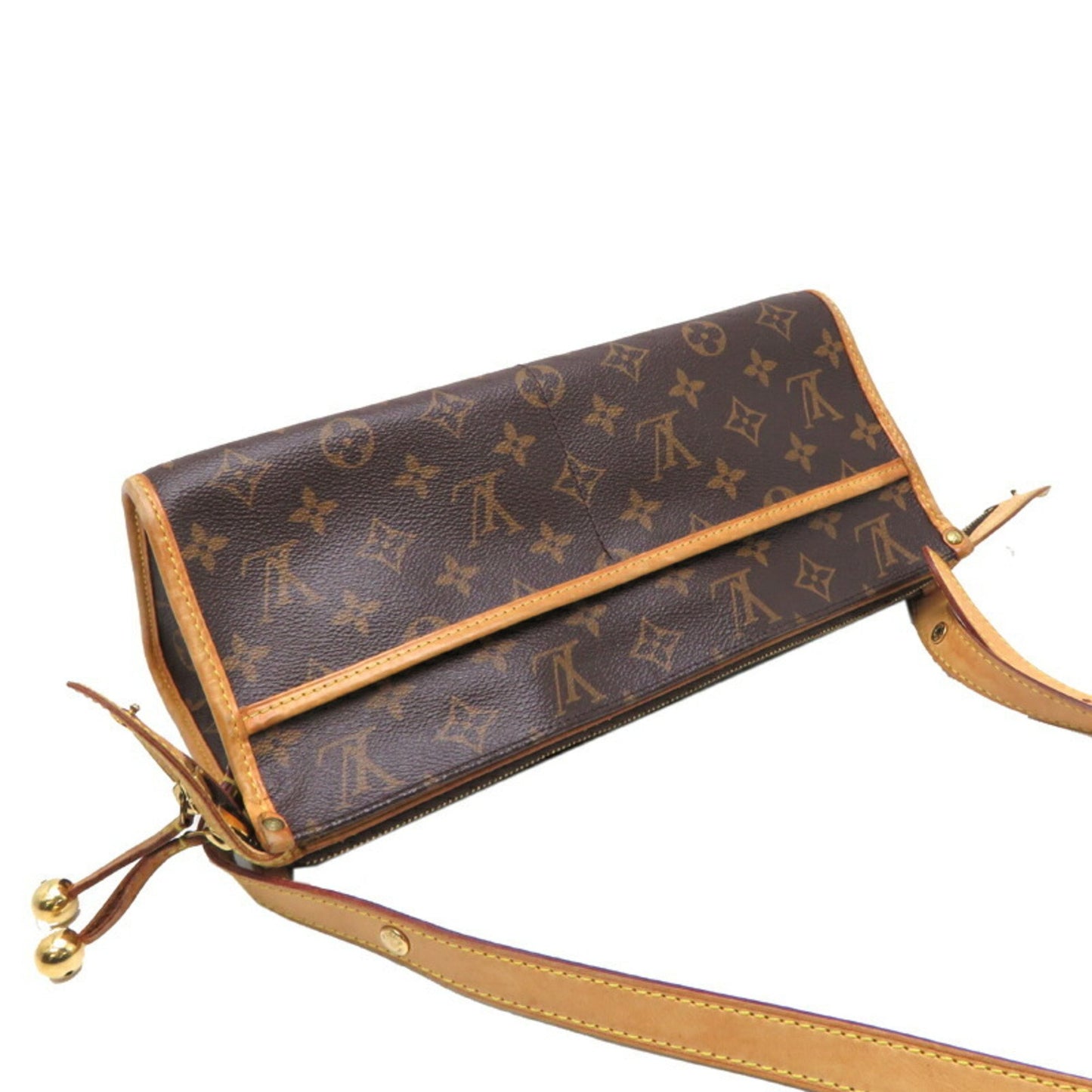 Louis Vuitton Popincourt, Brown, Canvas, shoulder