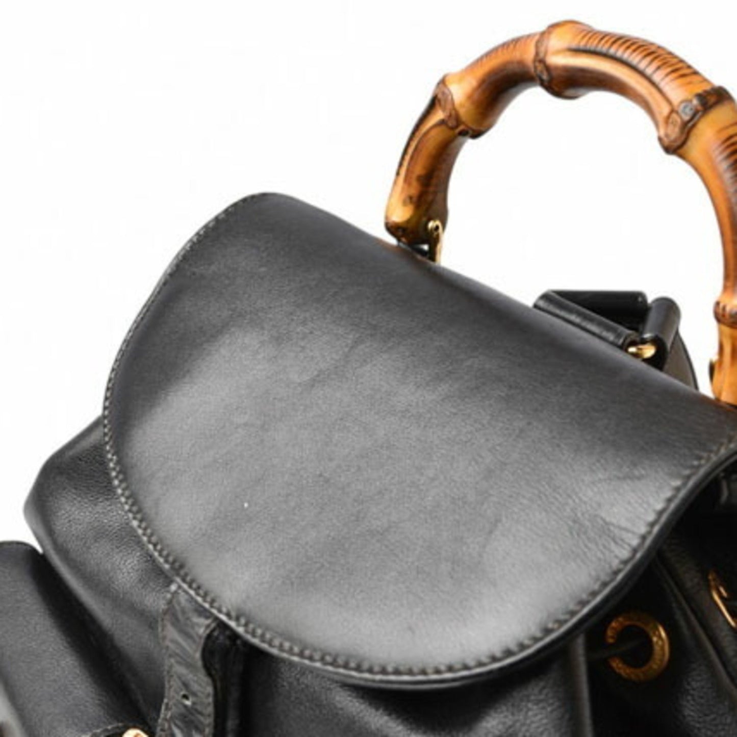 Gucci, Black, Leather, backpack