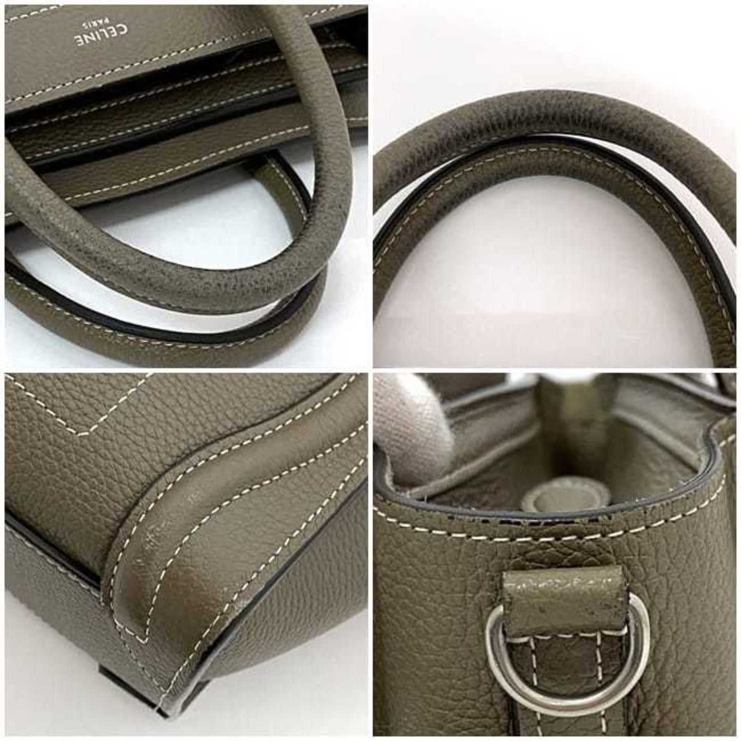 Céline Luggage, Beige, Leather, handbag