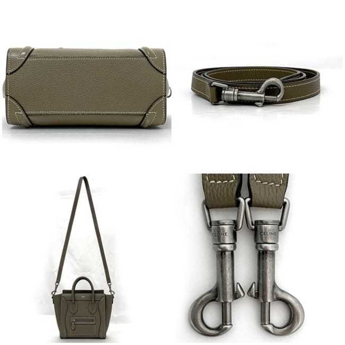 Céline Luggage, Beige, Leather, handbag