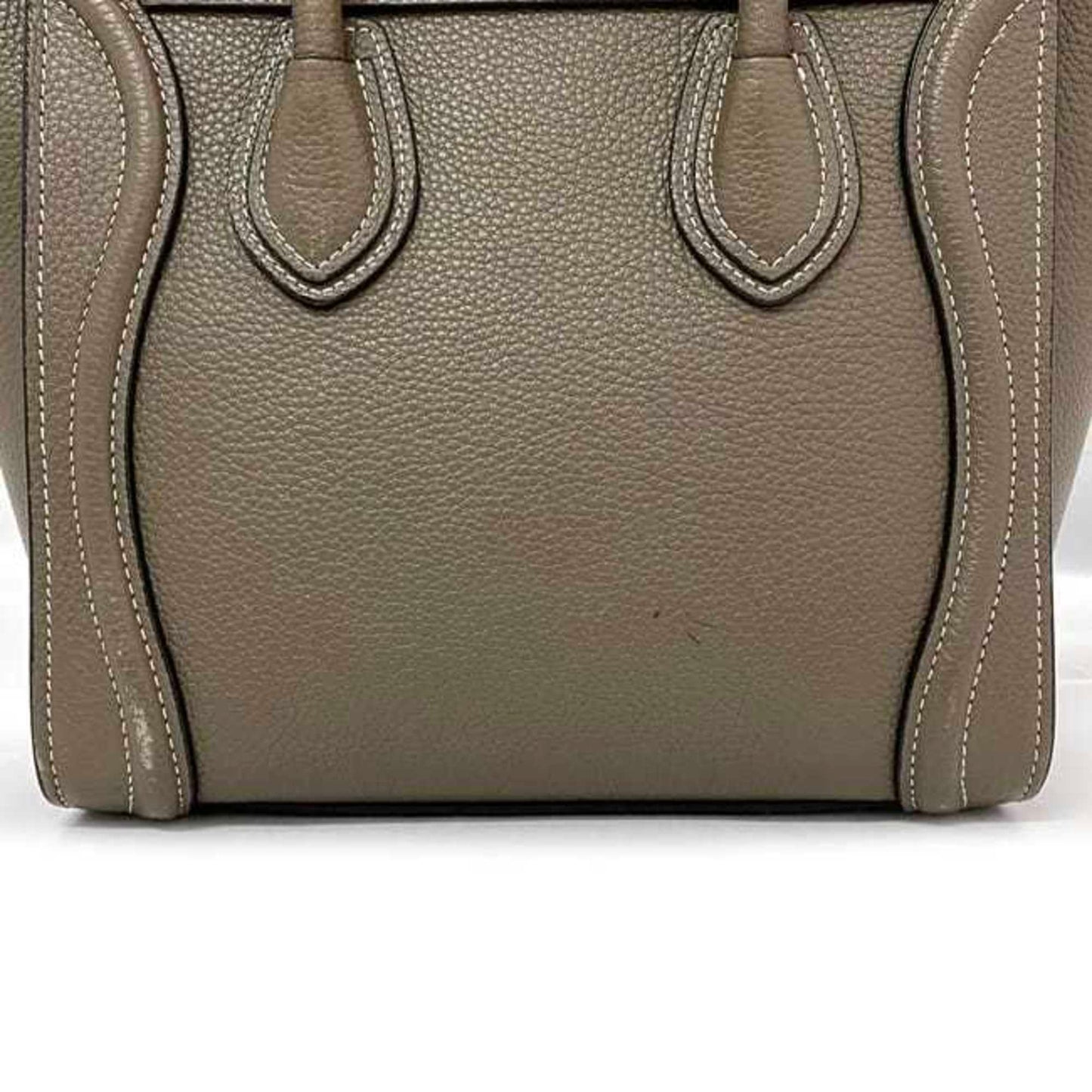 Céline Luggage, Beige, Leather, handbag