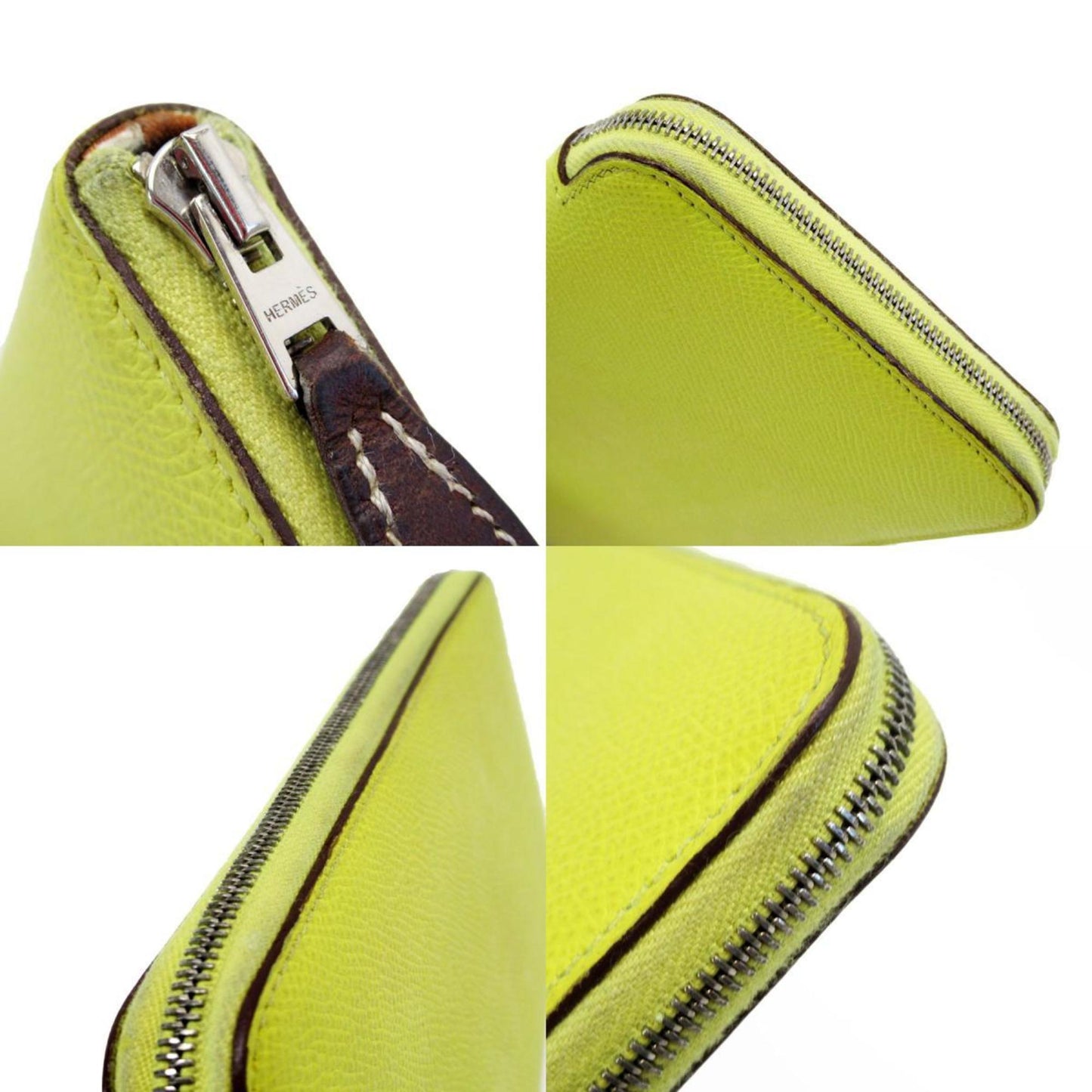 Hermès, Green, Leather, wallet