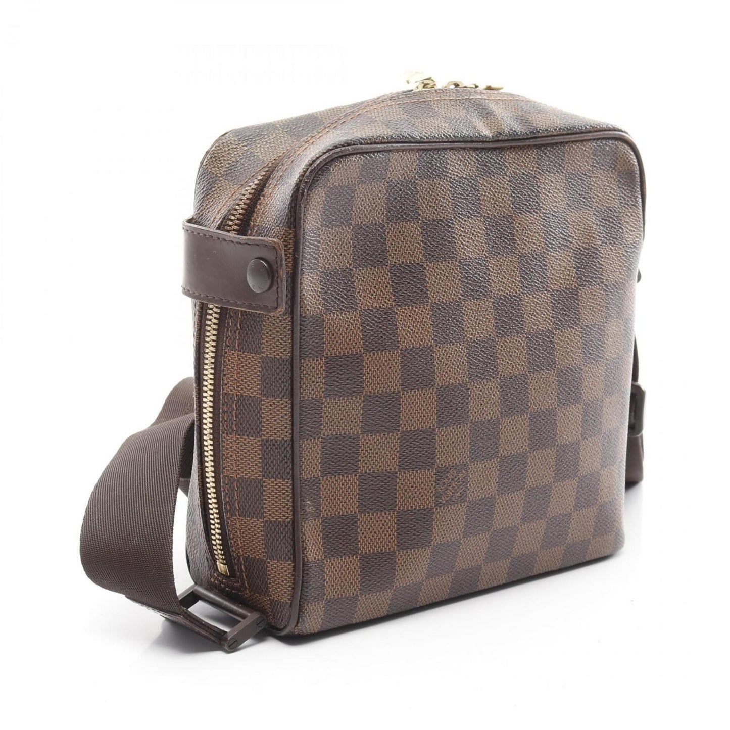Louis Vuitton Olav, Brown, Canvas, shoulder
