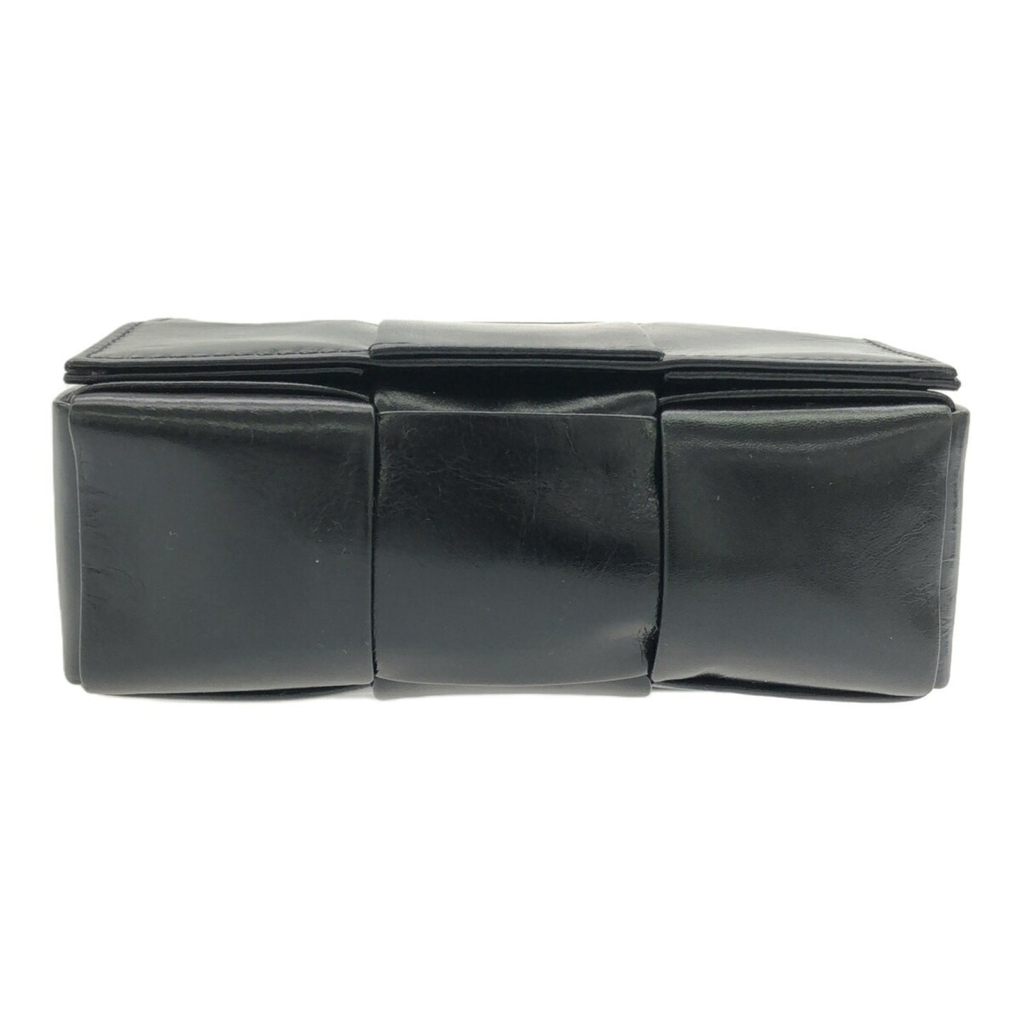 Bottega Veneta Cassette, Black, Leather, shoulder