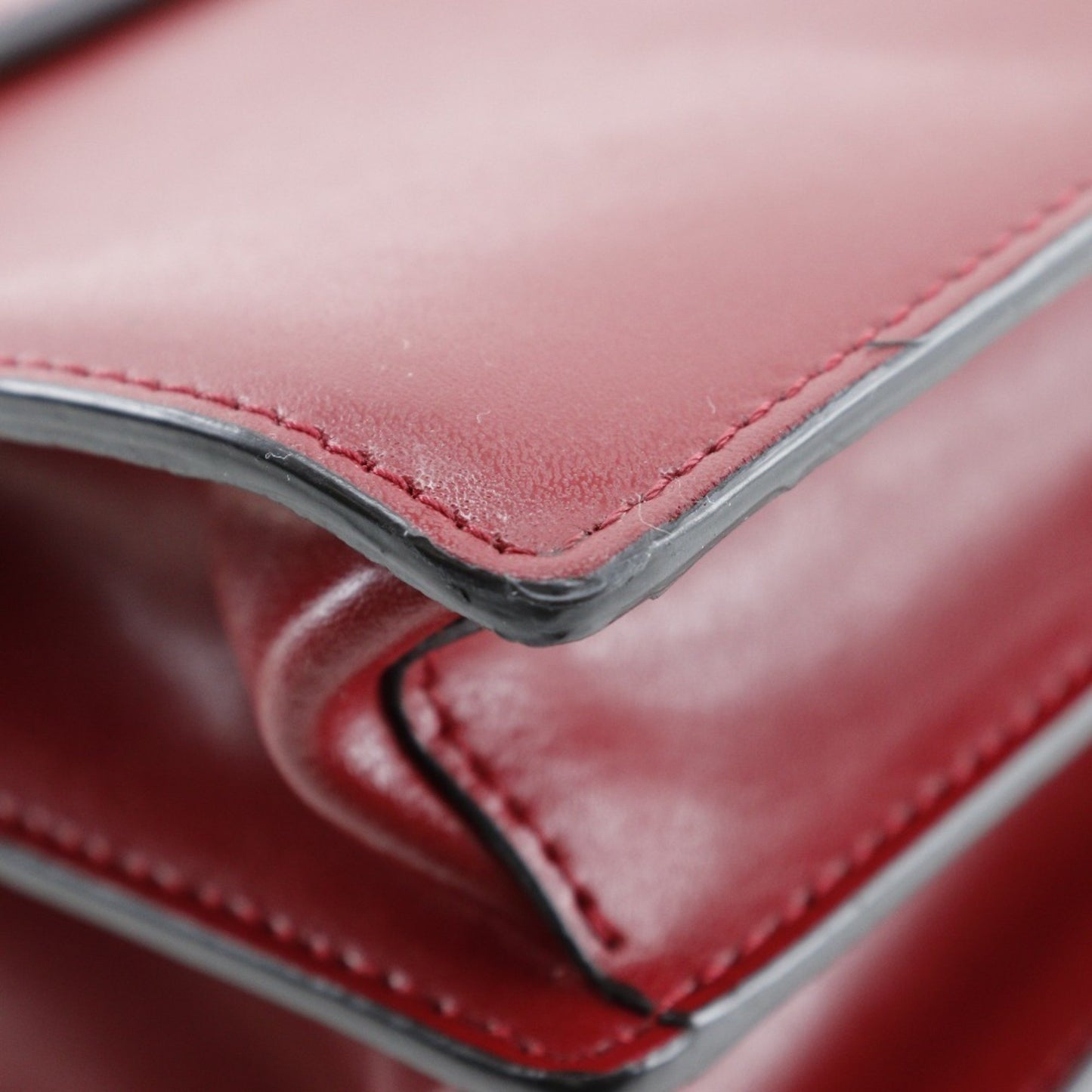 Fendi Kan I, Red, Leather, shoulder