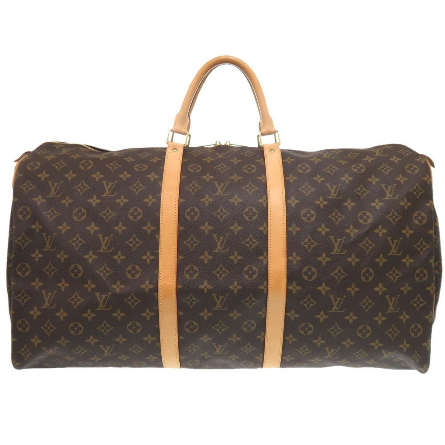 Louis Vuitton Keepall 60, Brown, Canvas, travel