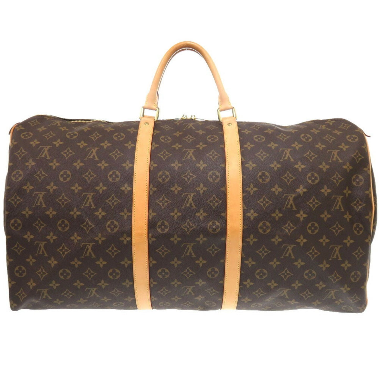 Louis Vuitton Keepall 60, Brown, Canvas, travel