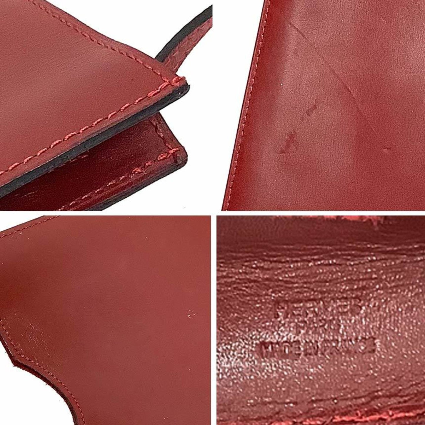 Hermès Onimetou, Burgundy, Leather, clutch