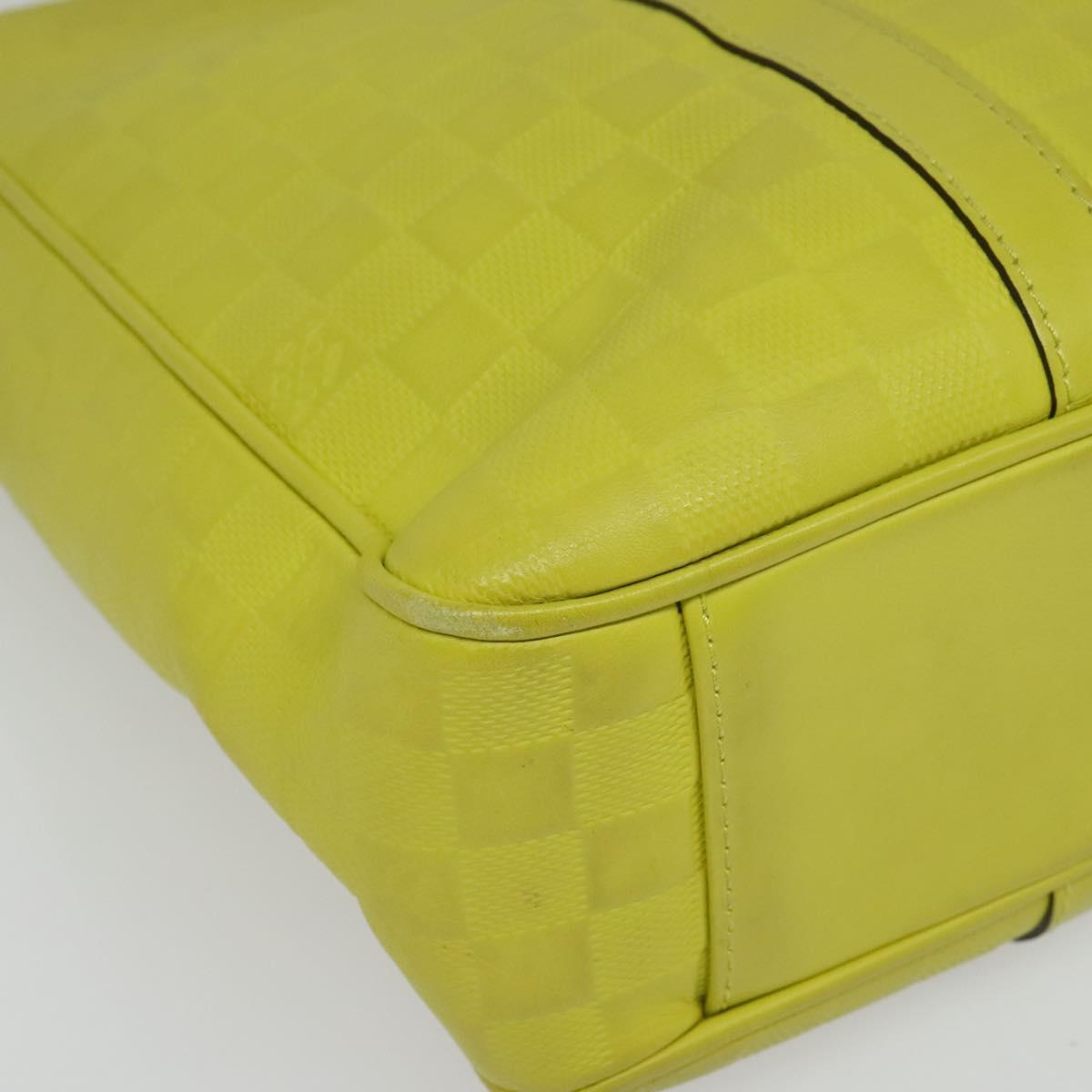 Louis Vuitton Tadao, Yellow, Leather, handbag