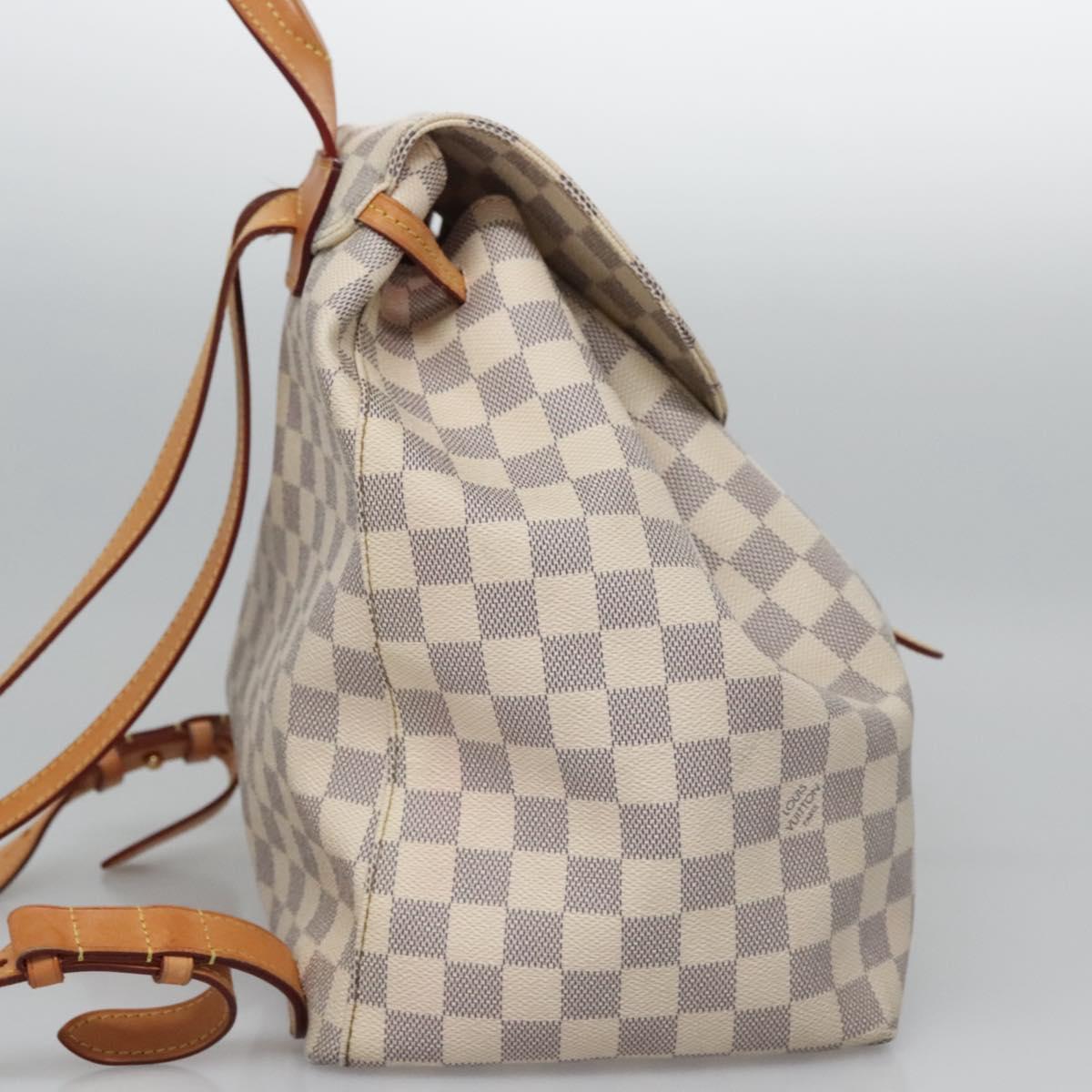 Louis Vuitton Sperone, White, Canvas, backpack